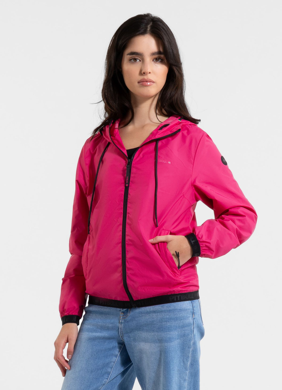 Women&#39;s hooded jacket PRIMOSA - Raspberry