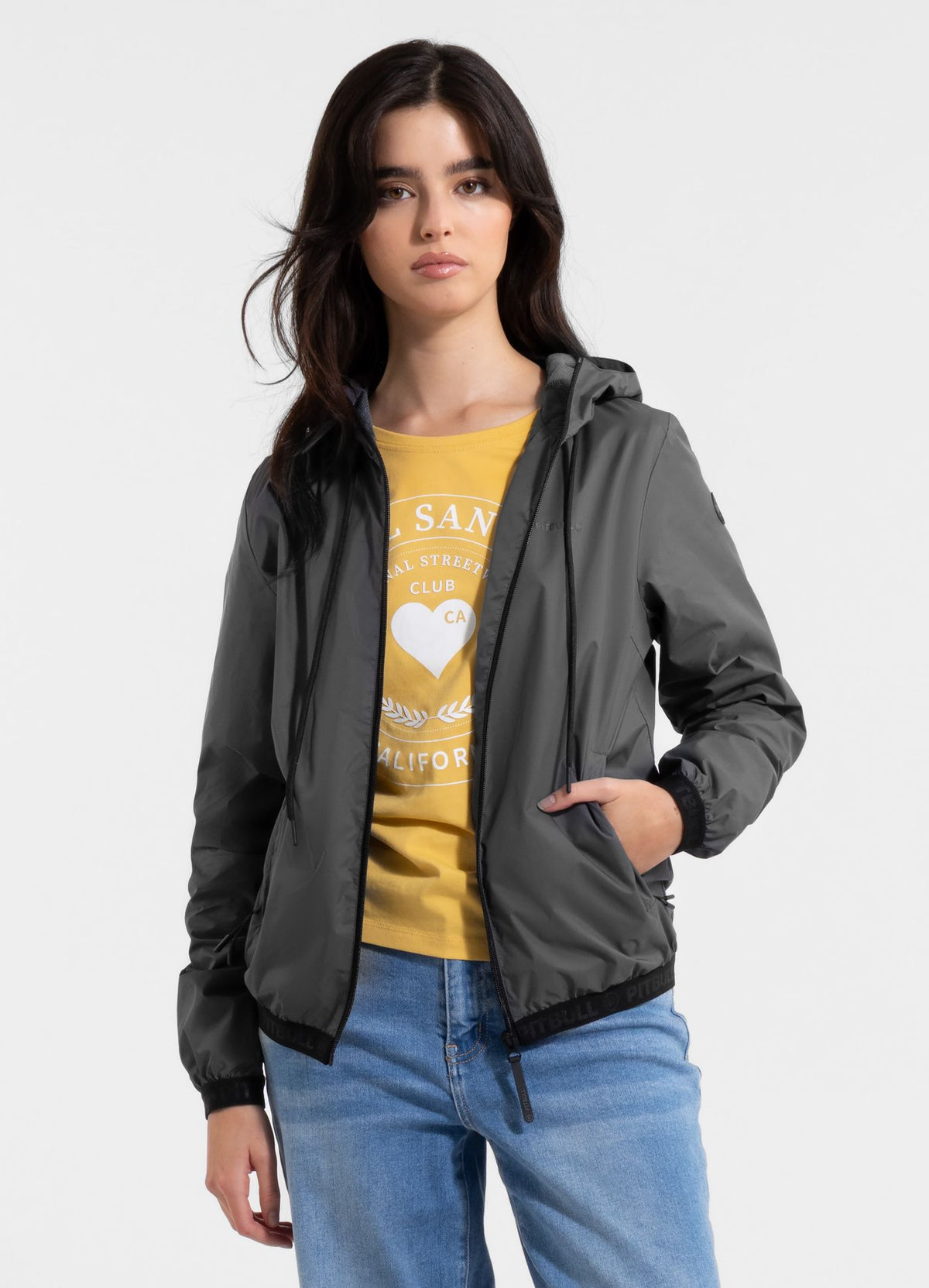 Women's hooded jacket PRIMOSA - Graphite