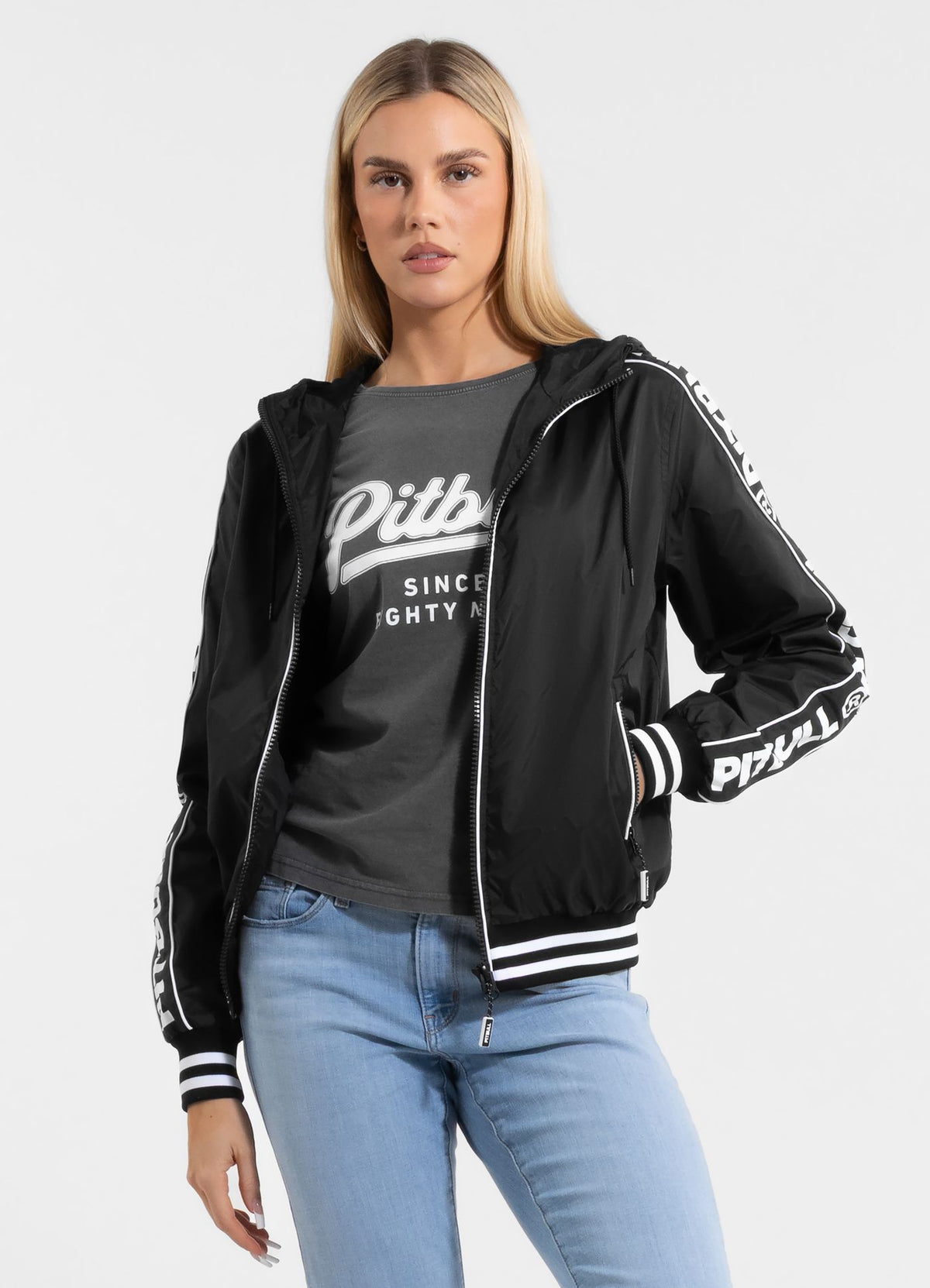 Women&#39;s hooded jacket WHITEWOOD - Black