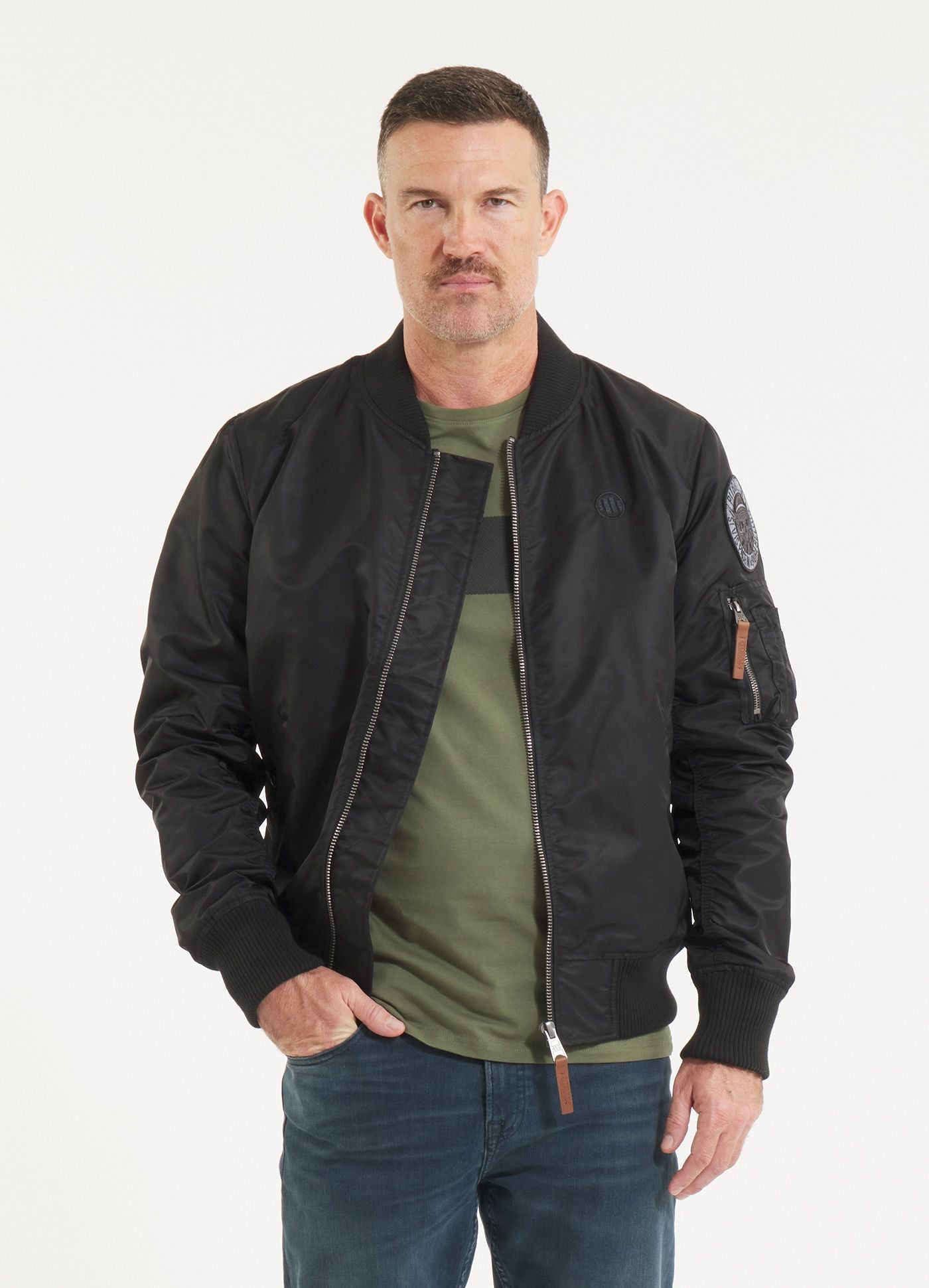 Buy Men's jacket MA-1 Logo - Black | Pitbull Store