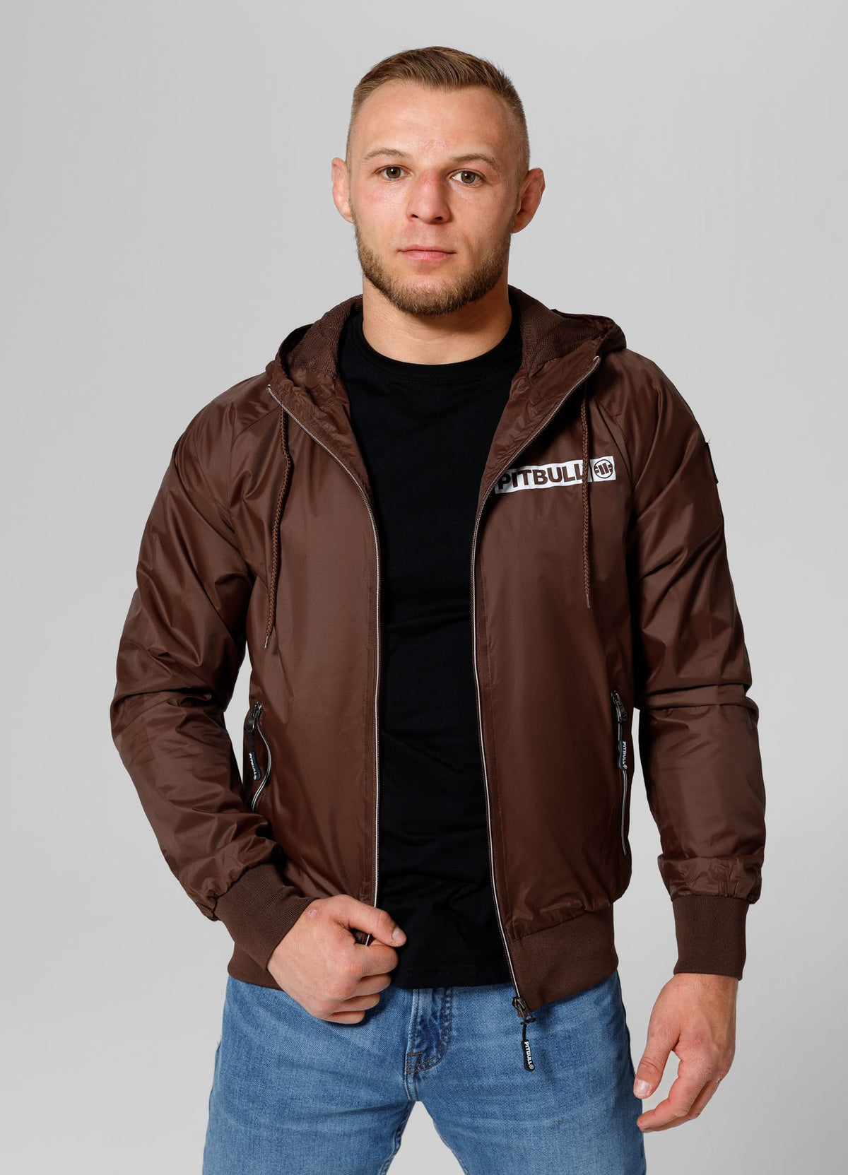 Men&#39;s transitional hooded jacket Athletic Logo