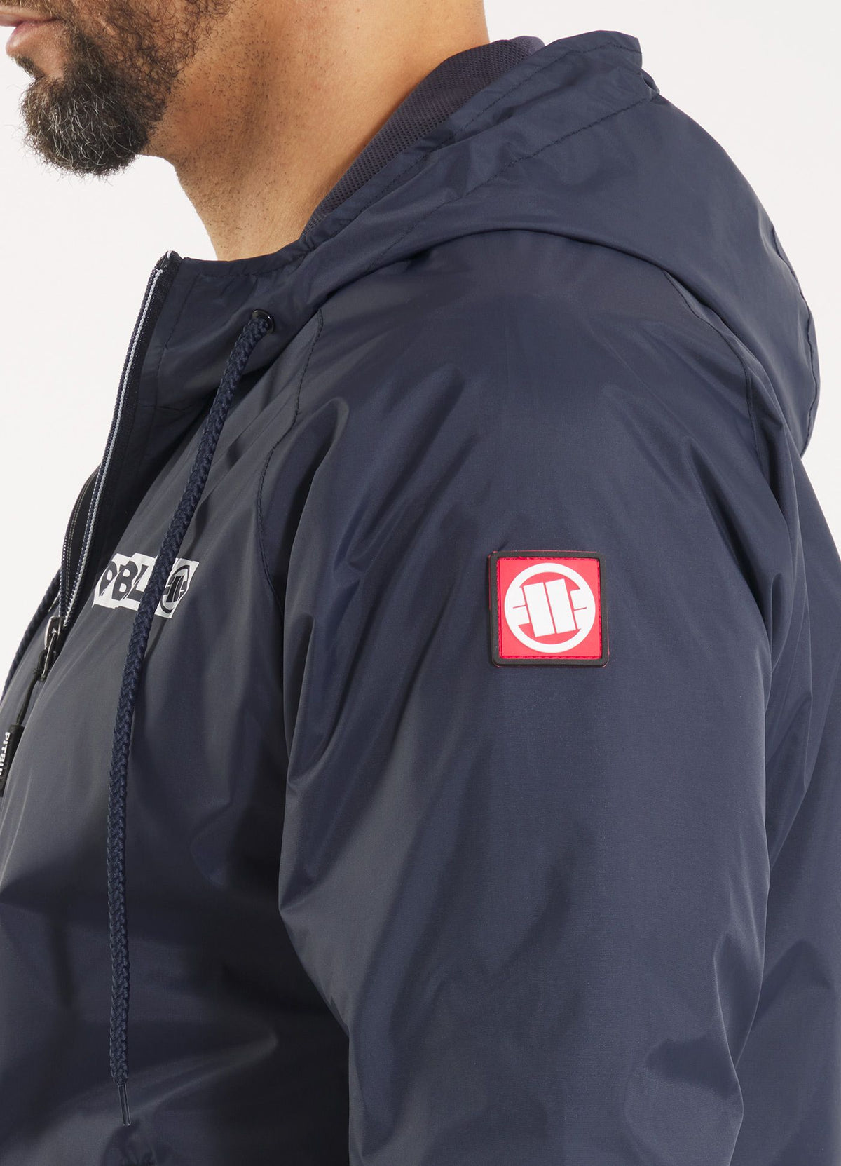 Men&#39;s hooded jacket Athletic Logo - Navy