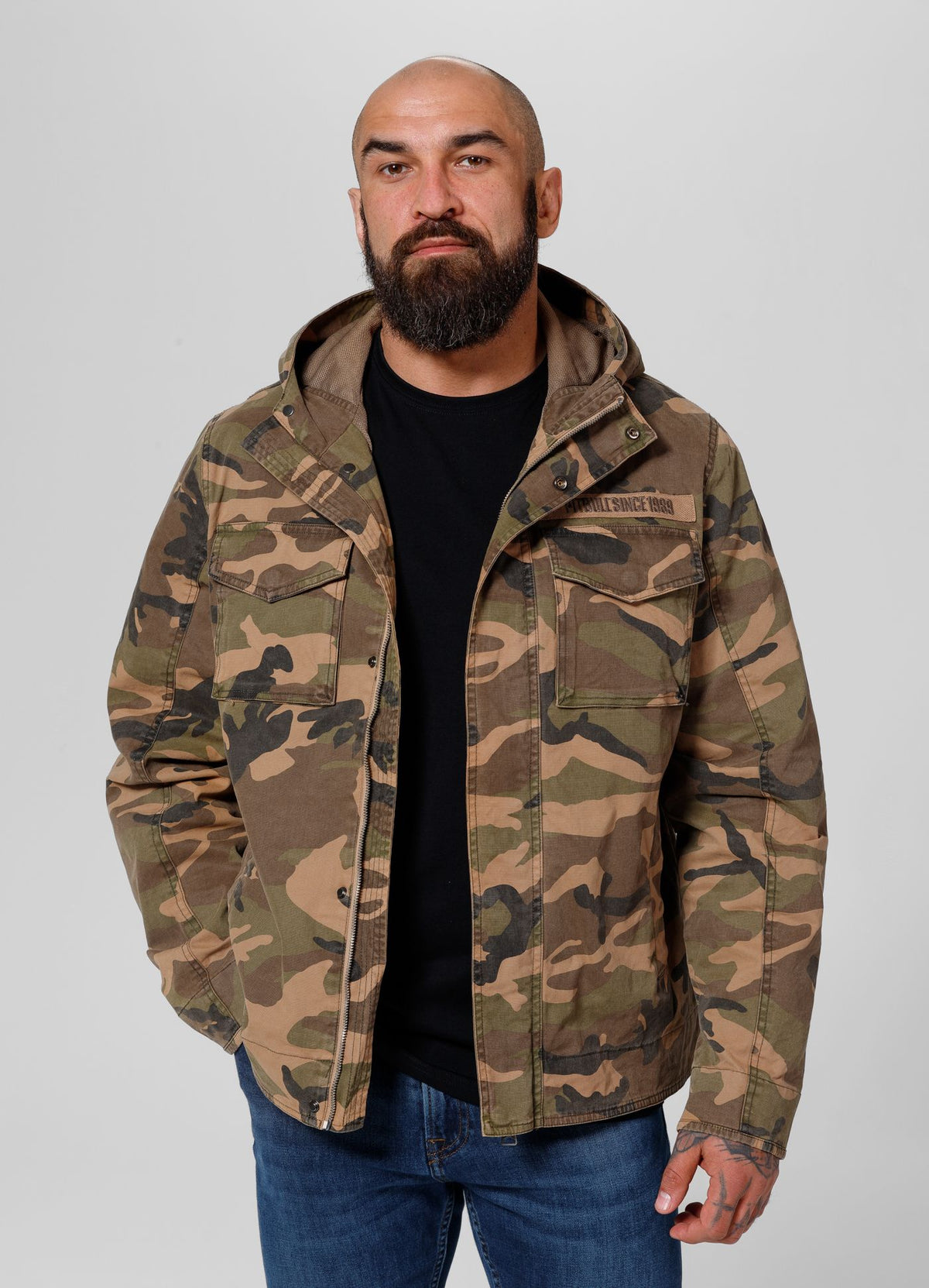 Men&#39;s transitional hooded jacket Fallon