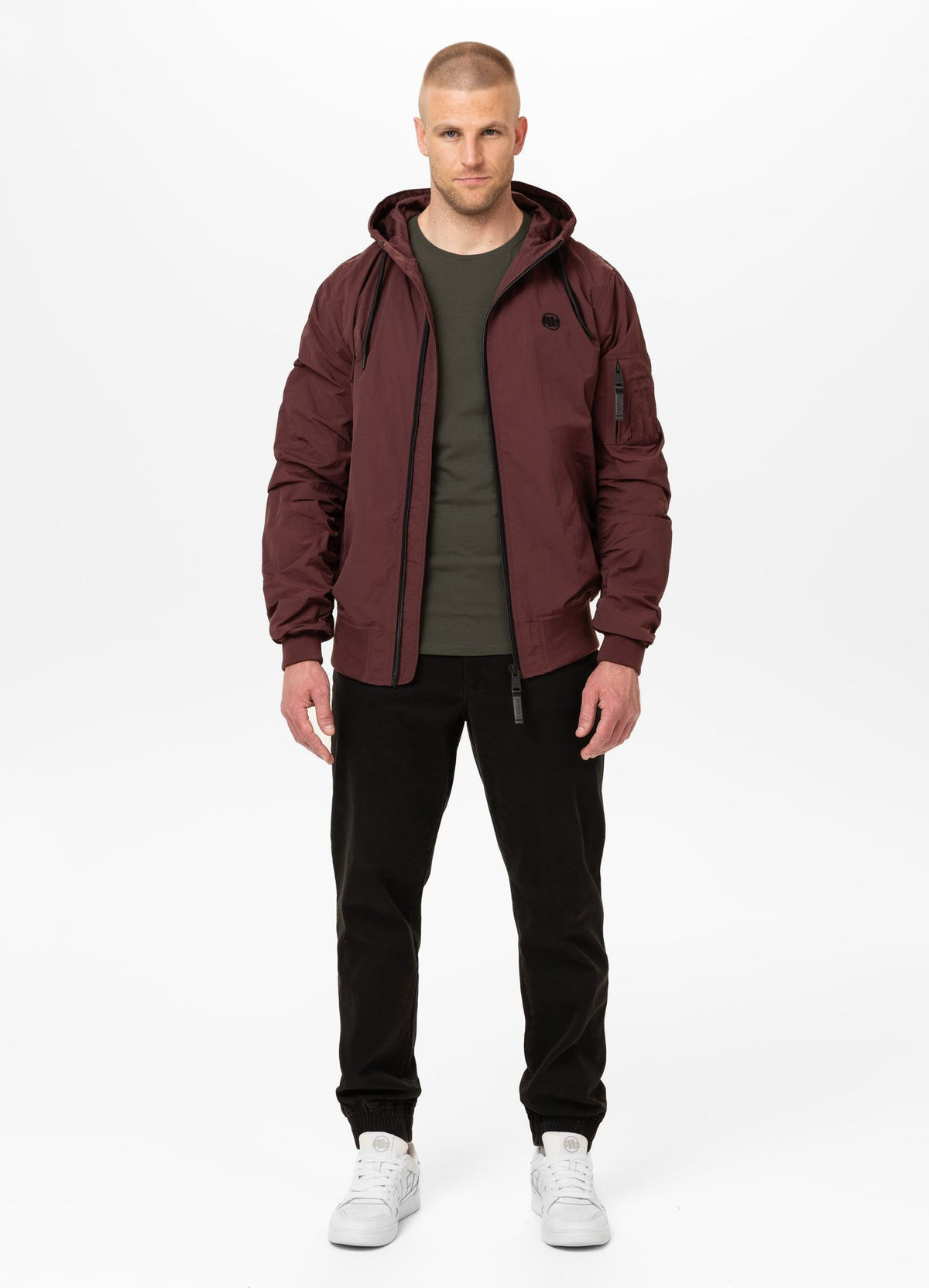 Men&#39;s hooded jacket STEIN - Burgundy