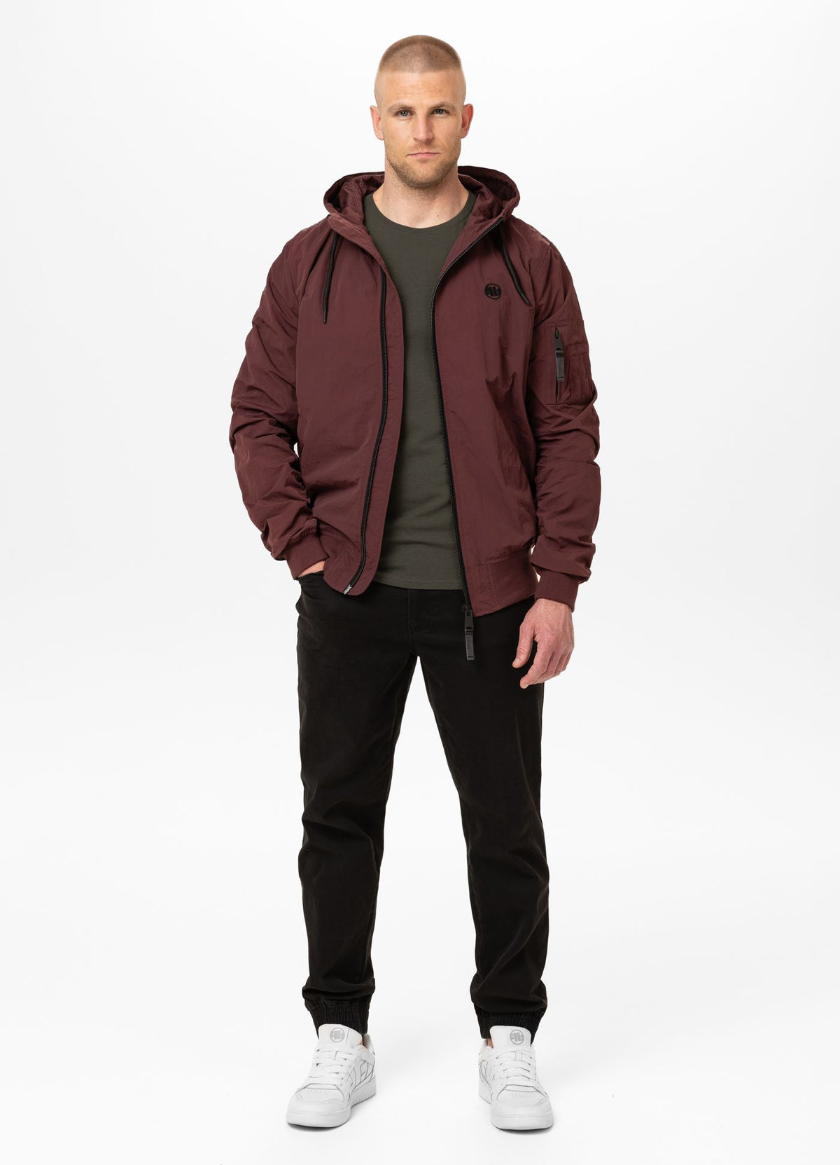 Men&#39;s hooded jacket STEIN - Burgundy