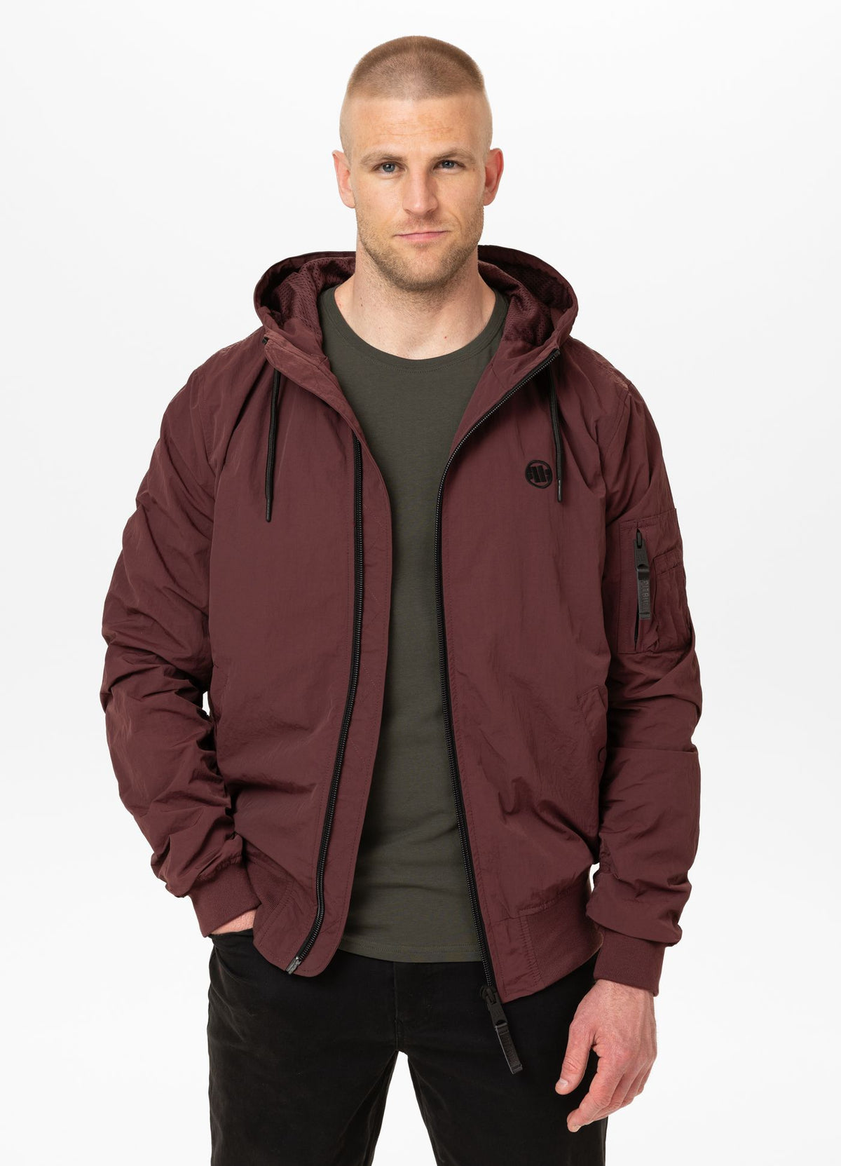 Men&#39;s hooded jacket STEIN - Burgundy