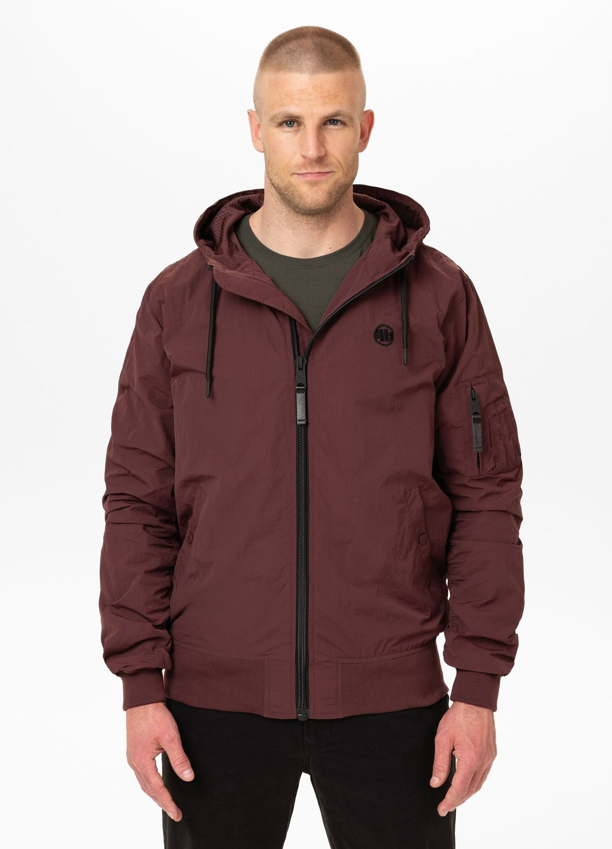 Men&#39;s hooded jacket STEIN - Burgundy