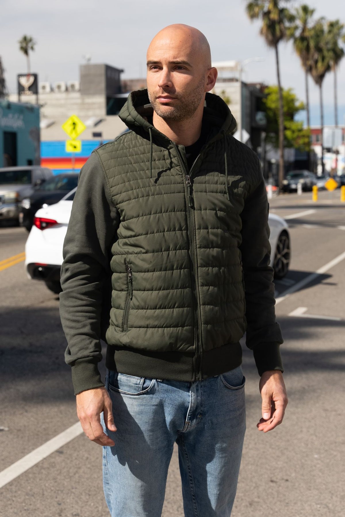 Men&#39;s transitional hooded jacket Flanders