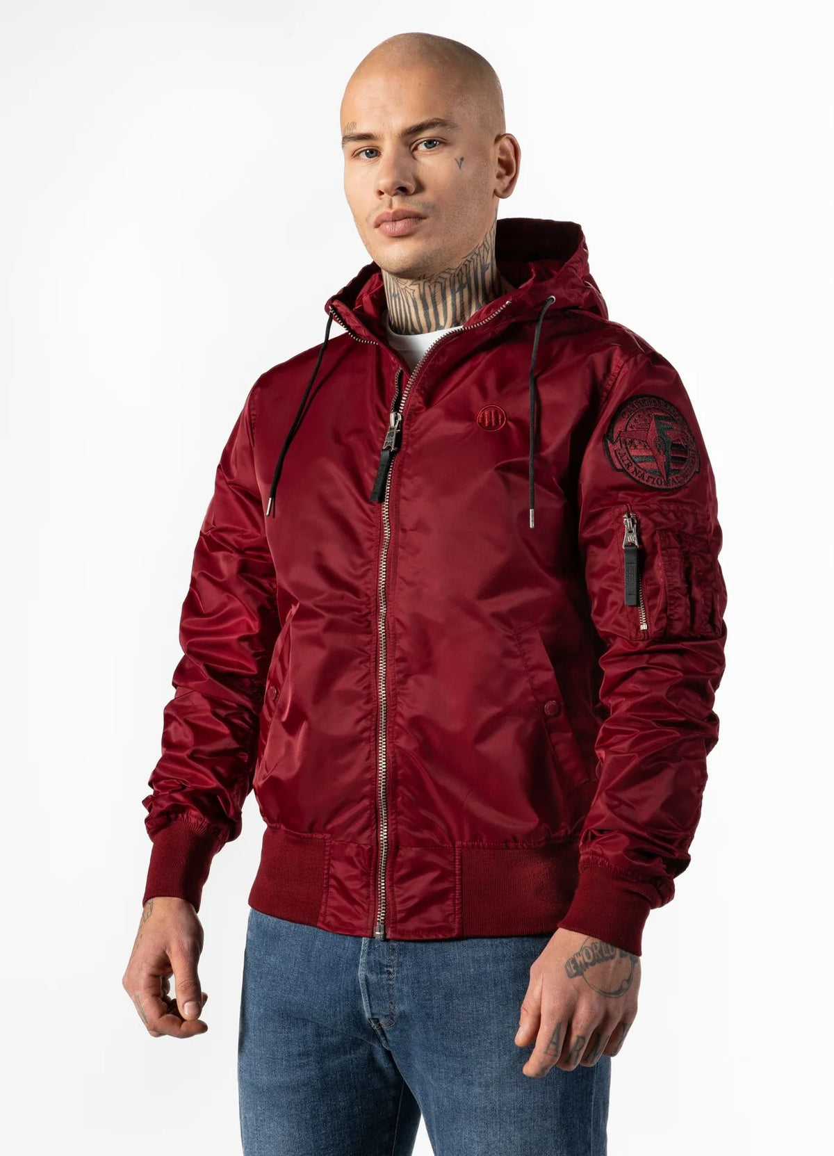 Men&#39;s hooded jacket Starwood II - Burgundy