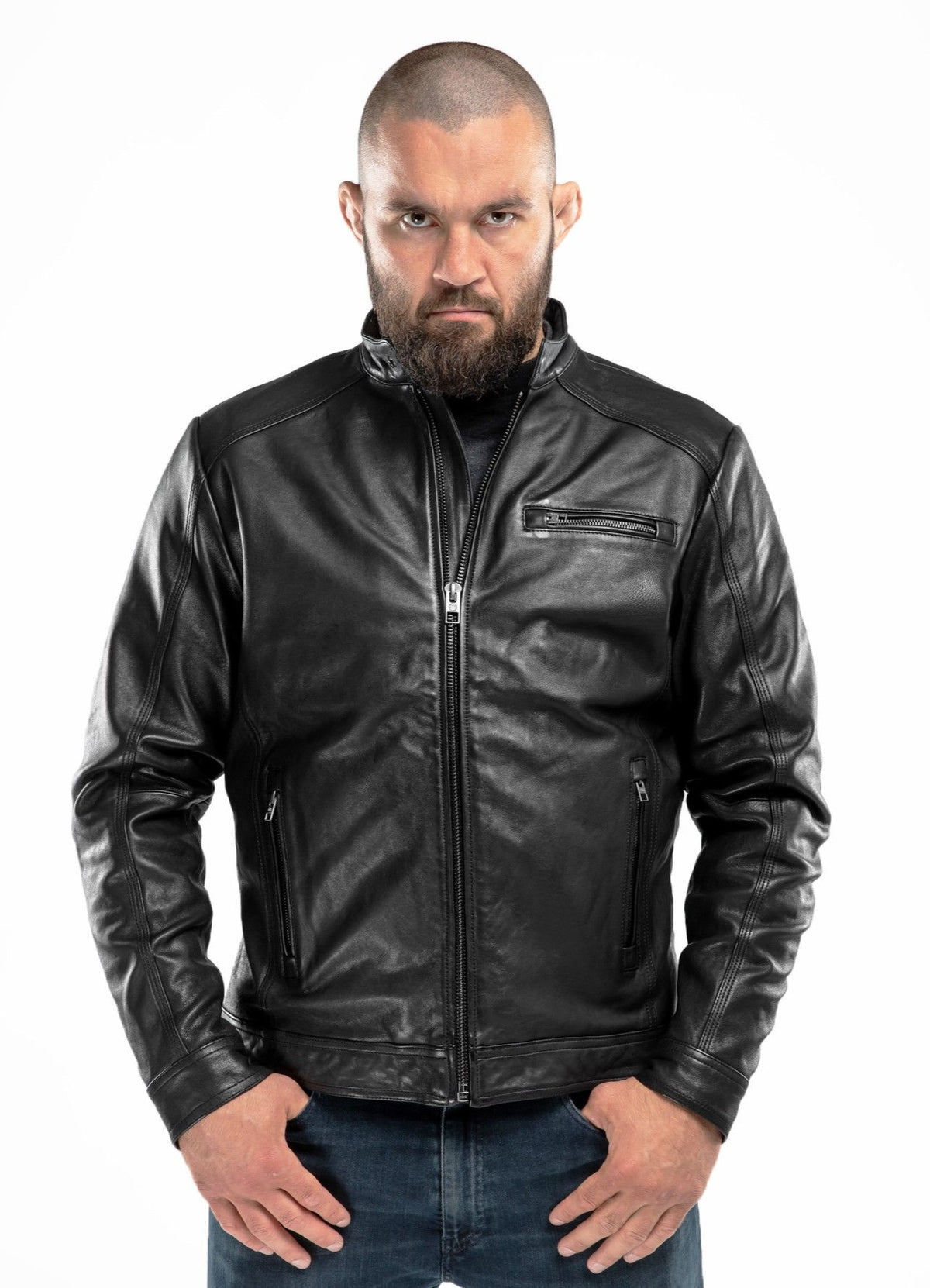 Leather jacket Hooper