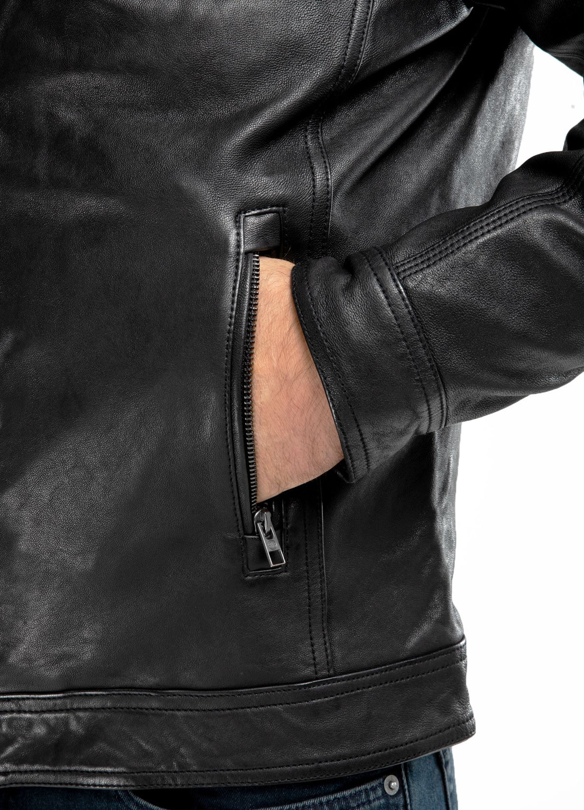Leather jacket Hooper