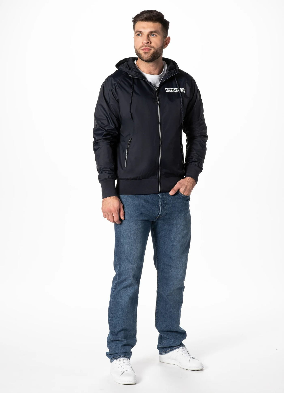 Men&#39;s hooded jacket Athletic Hilltop - Navy