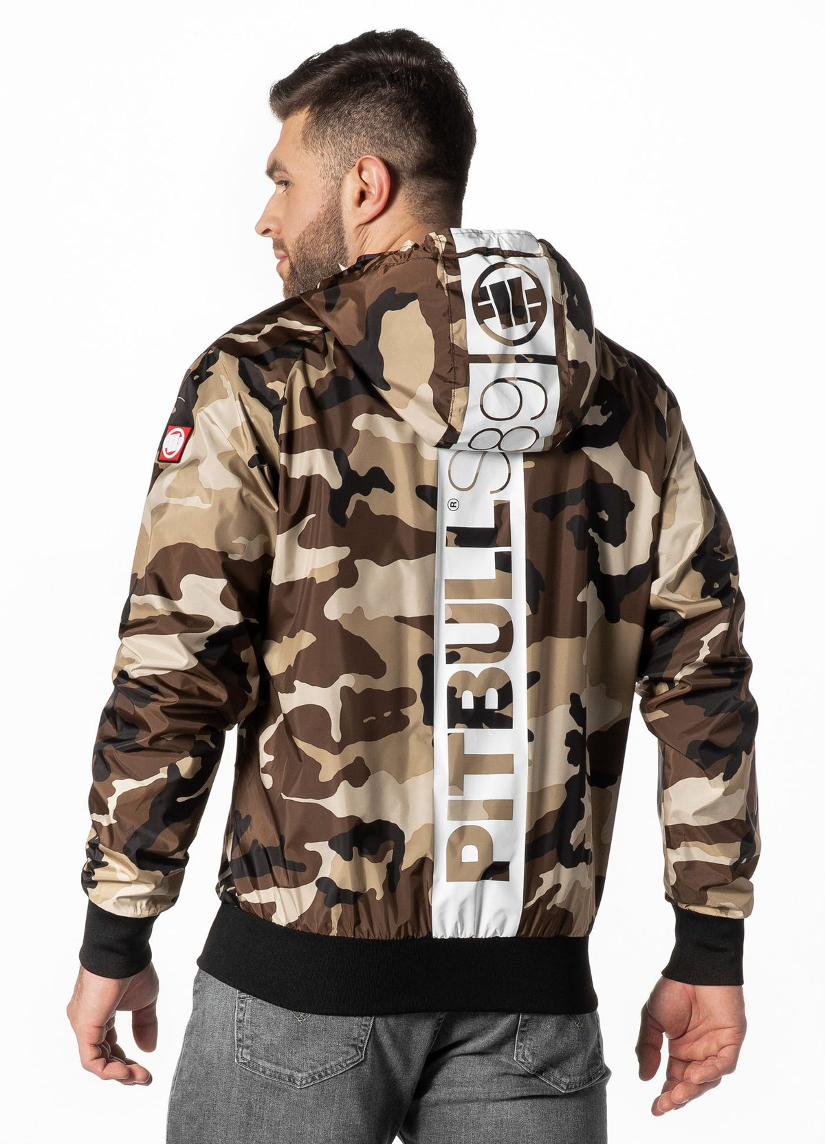 Men&#39;s hooded jacket Athletic Hilltop - Sand Camo