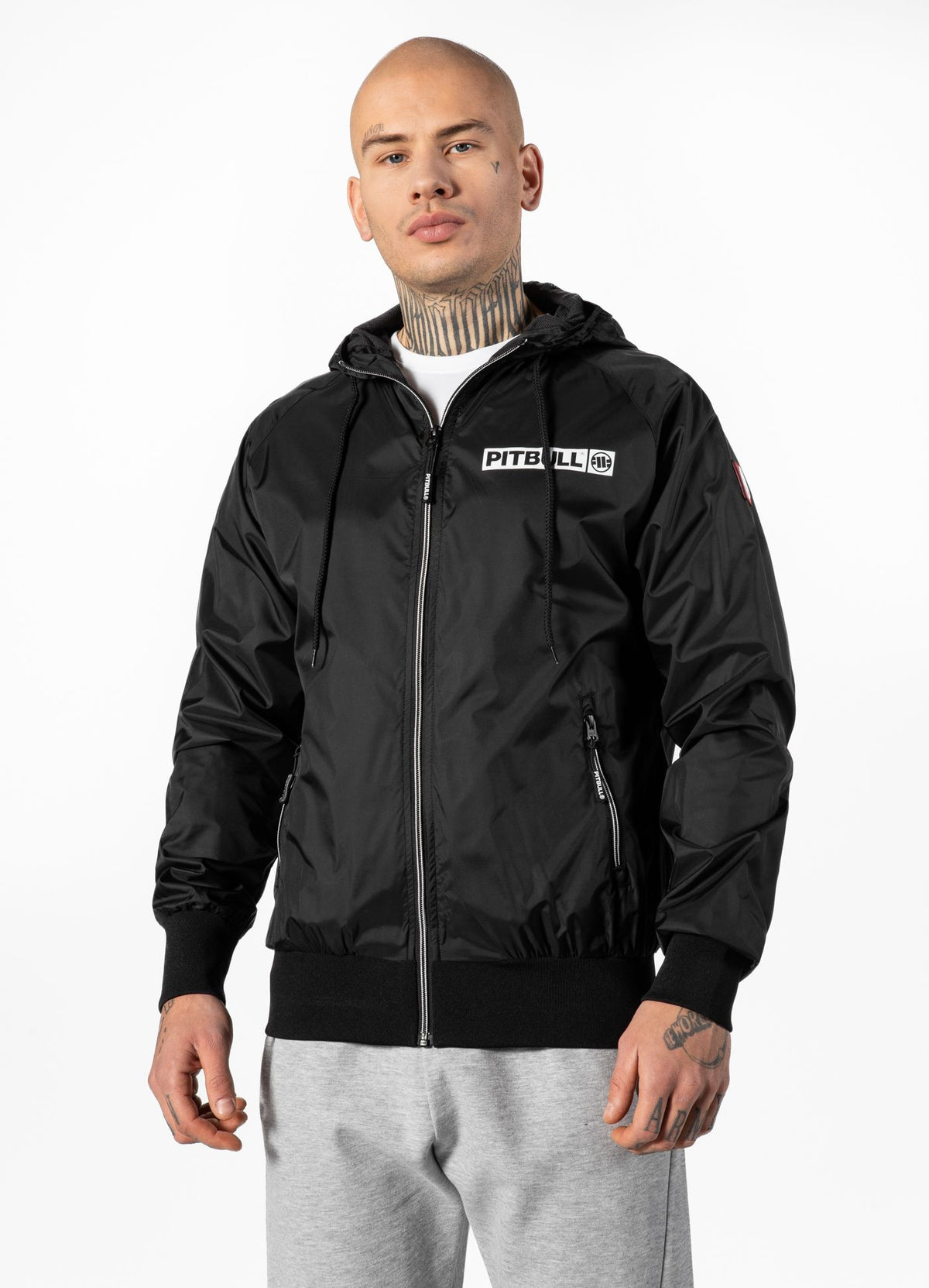 Men&#39;s hooded jacket Athletic Logo - Black