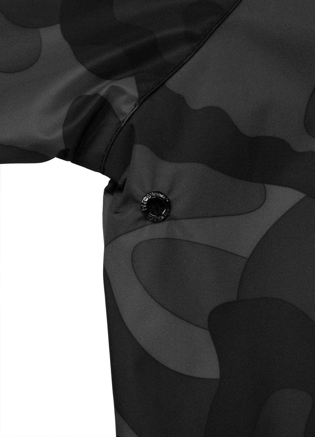 Men&#39;s hooded jacket Athletic Logo - All Black Camo