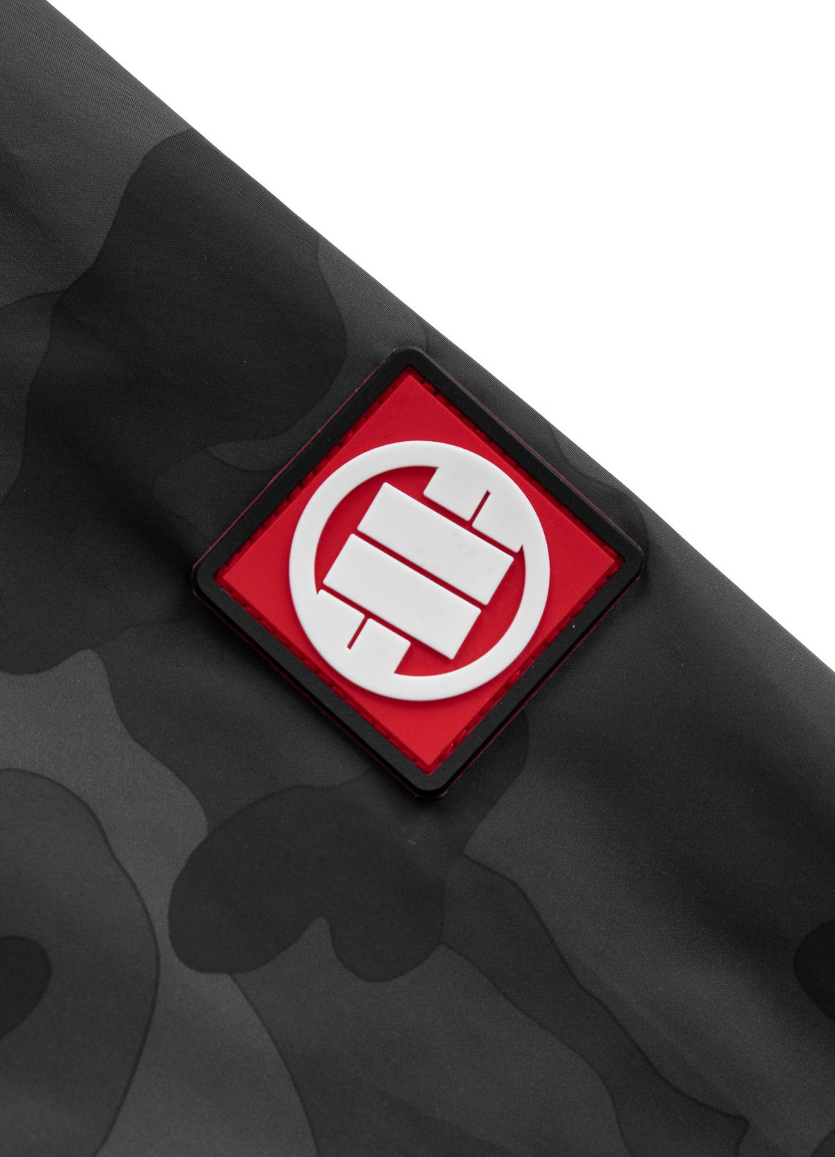 Men&#39;s hooded jacket Athletic Logo - All Black Camo
