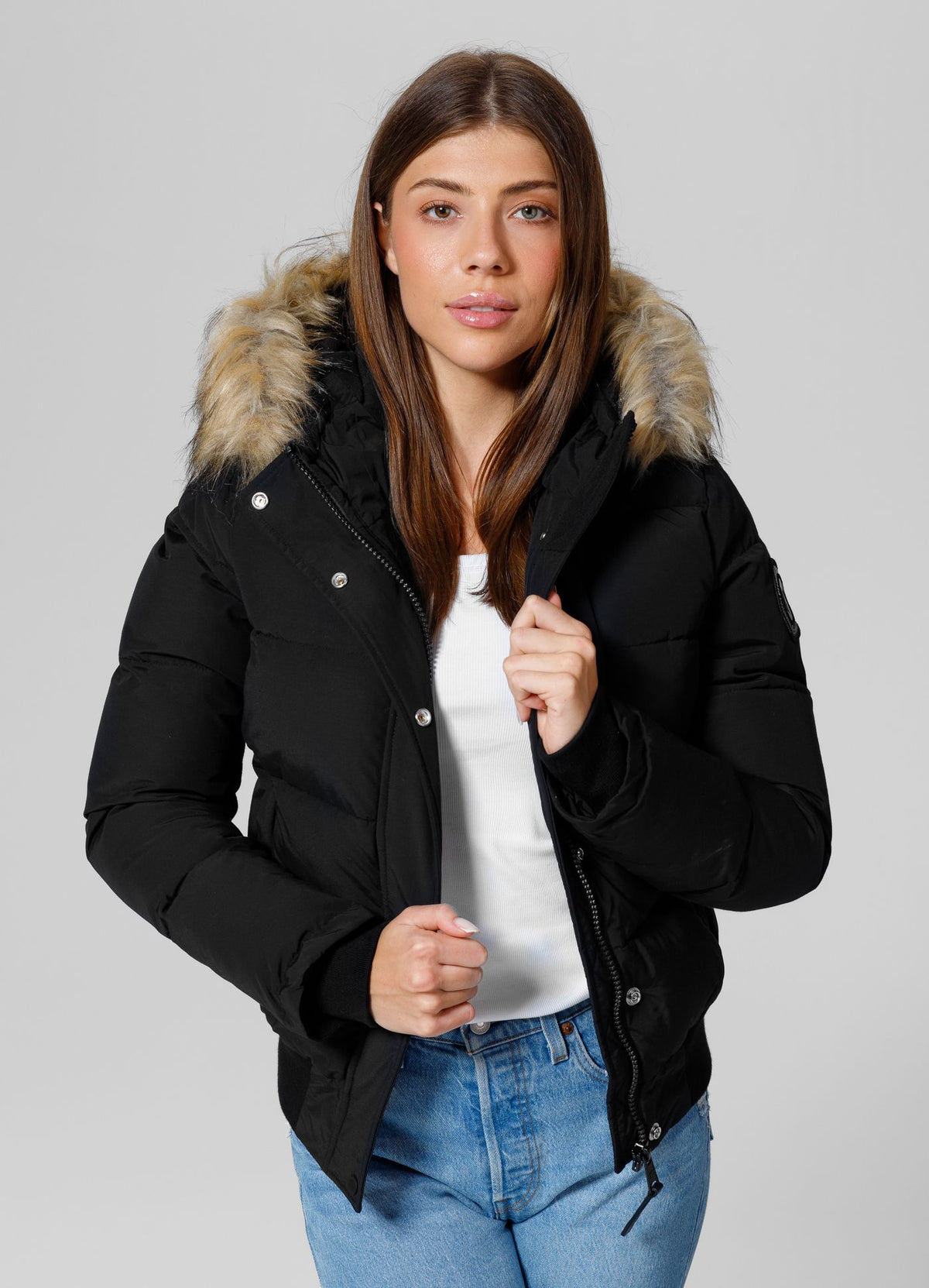 Women&#39;s winter hooded jacket Azalea