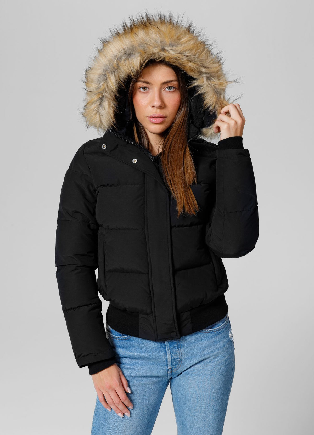 Women&#39;s winter hooded jacket Azalea