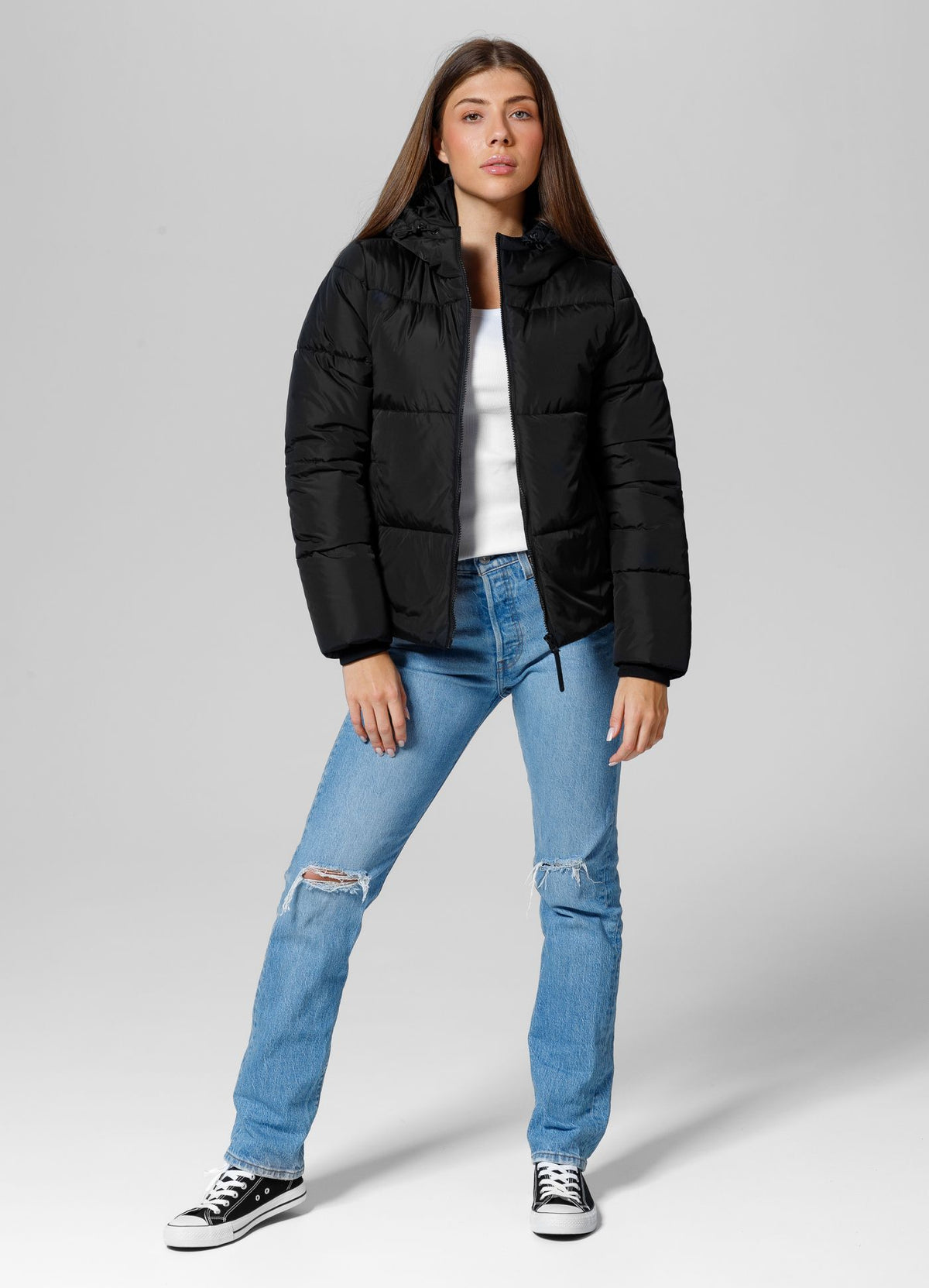 Quilted winter jacket with hood VISTA