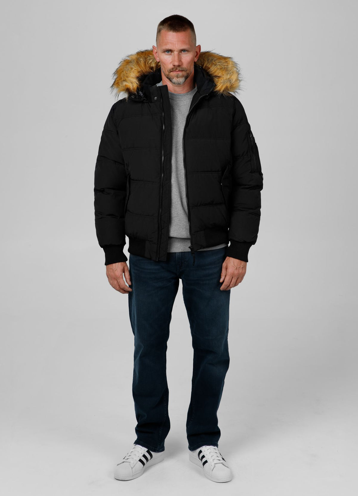 Men&#39;s winter hooded jacket Burnt