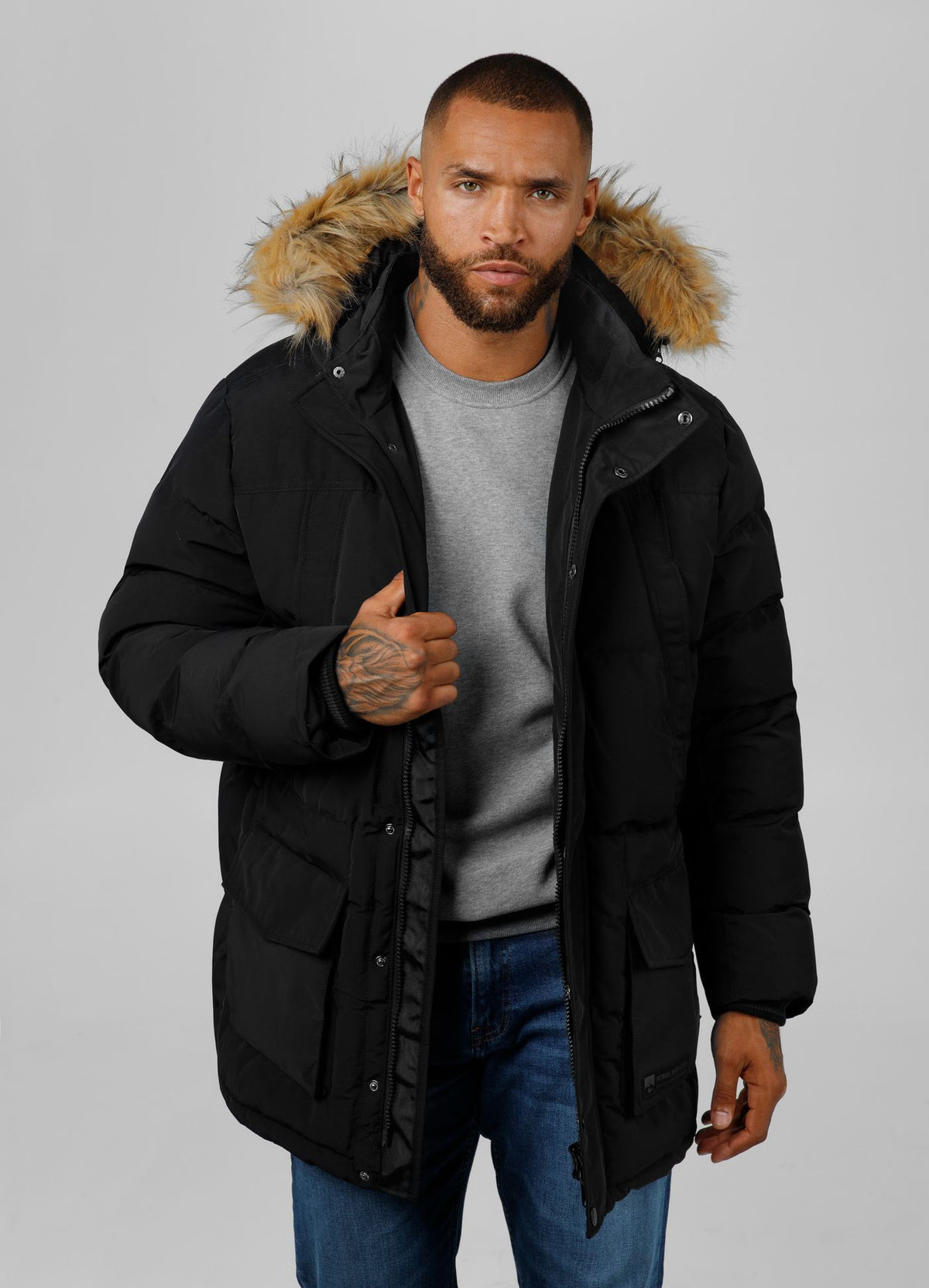 Men&#39;s winter  hooded parka jacket Forest