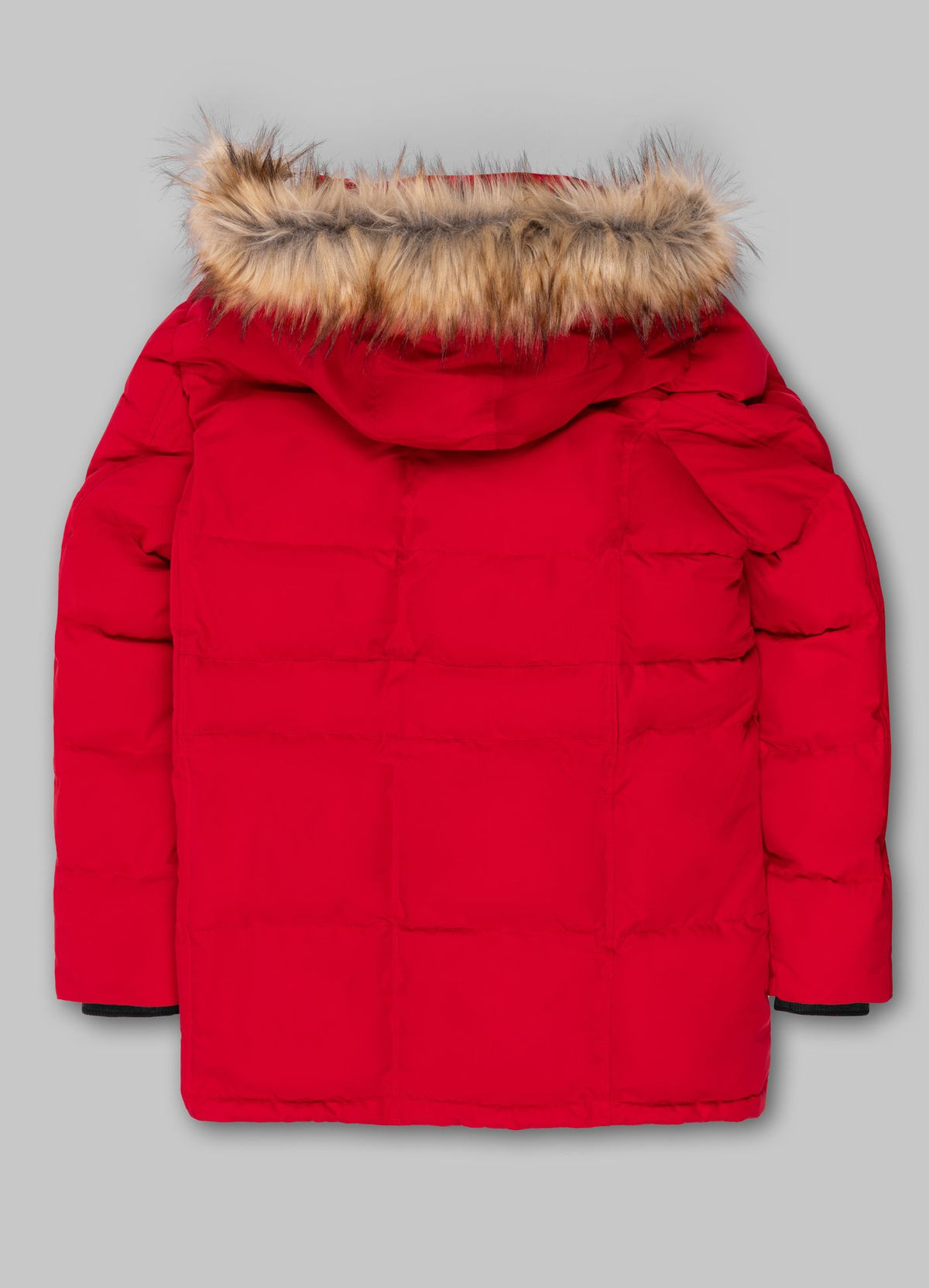 Quilted winter parka jacket with hood FOREST
