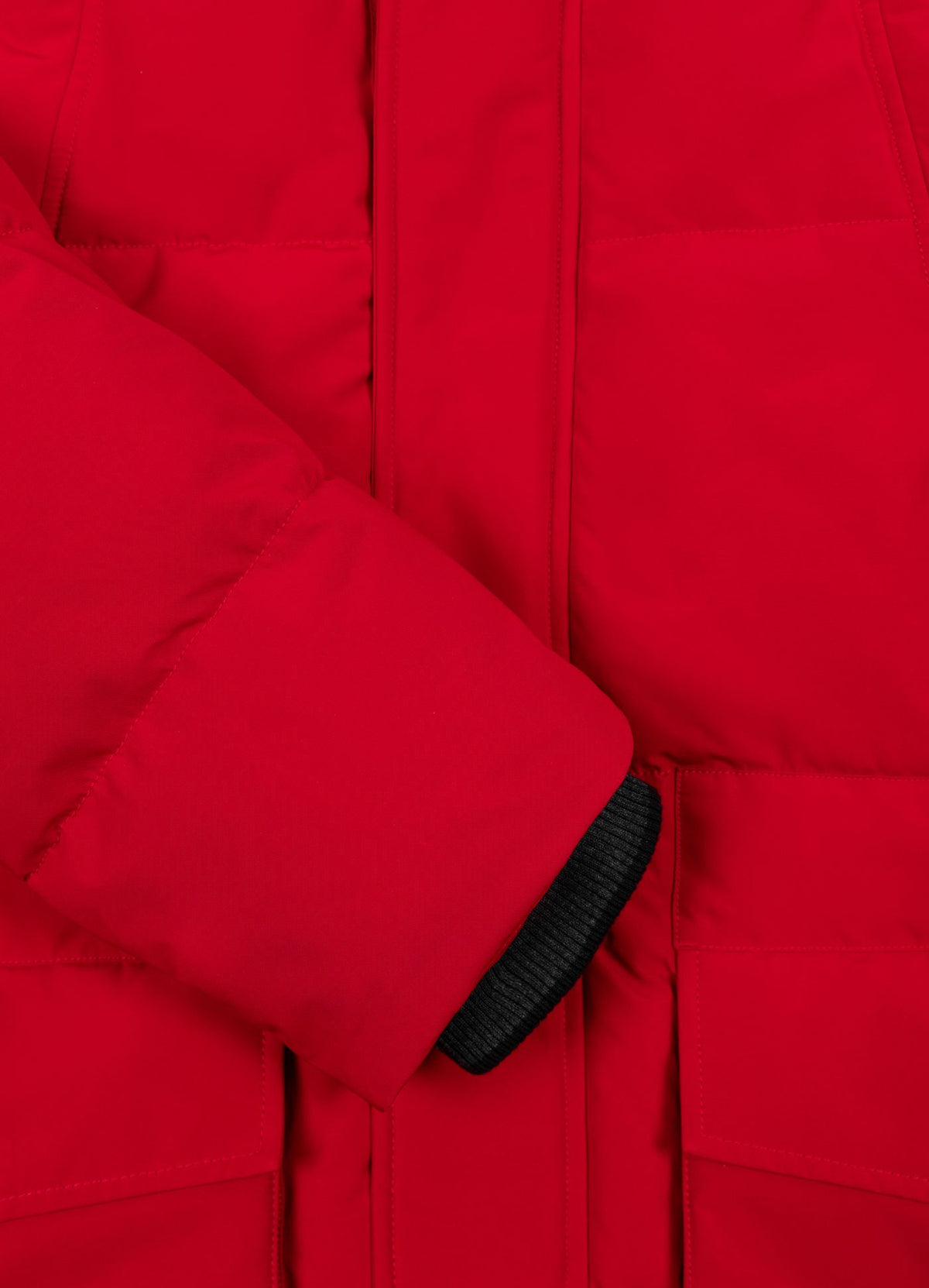 Quilted winter parka jacket with hood FOREST