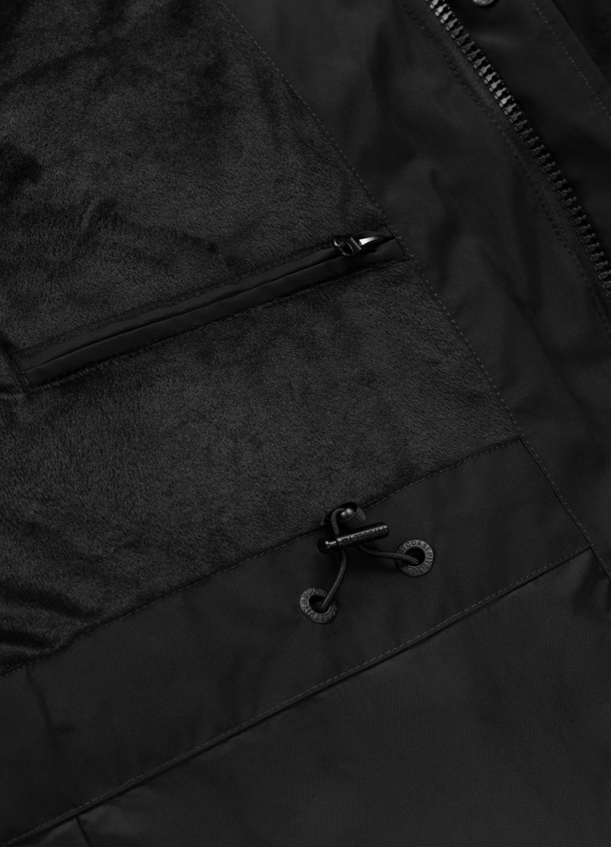 Quilted winter parka jacket with hood FOREST