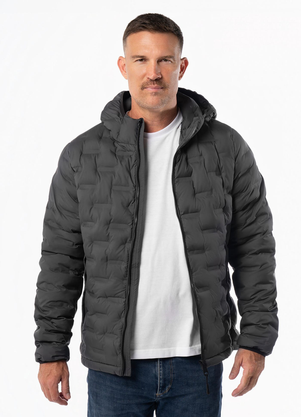 Quilted winter jacket with hood CAMINO