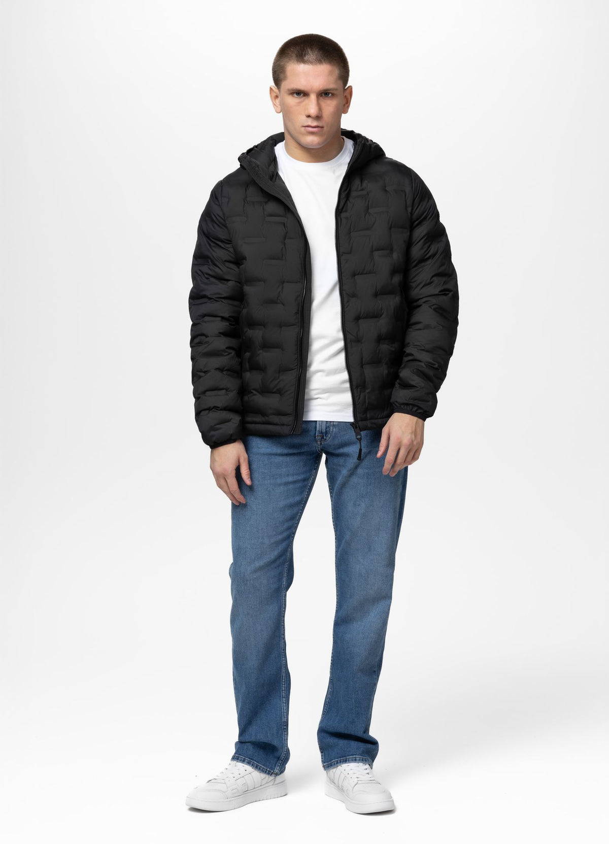 Quilted winter jacket with hood CAMINO