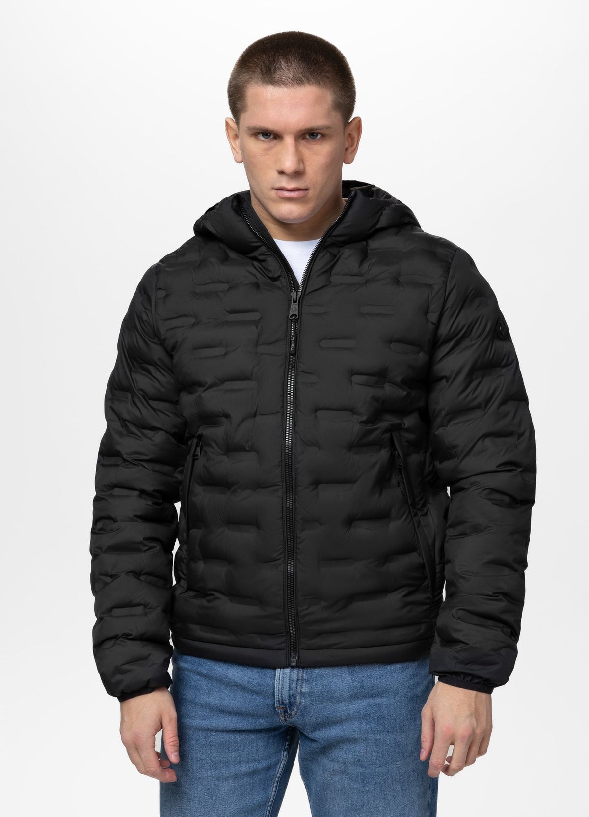 Quilted winter jacket with hood CAMINO