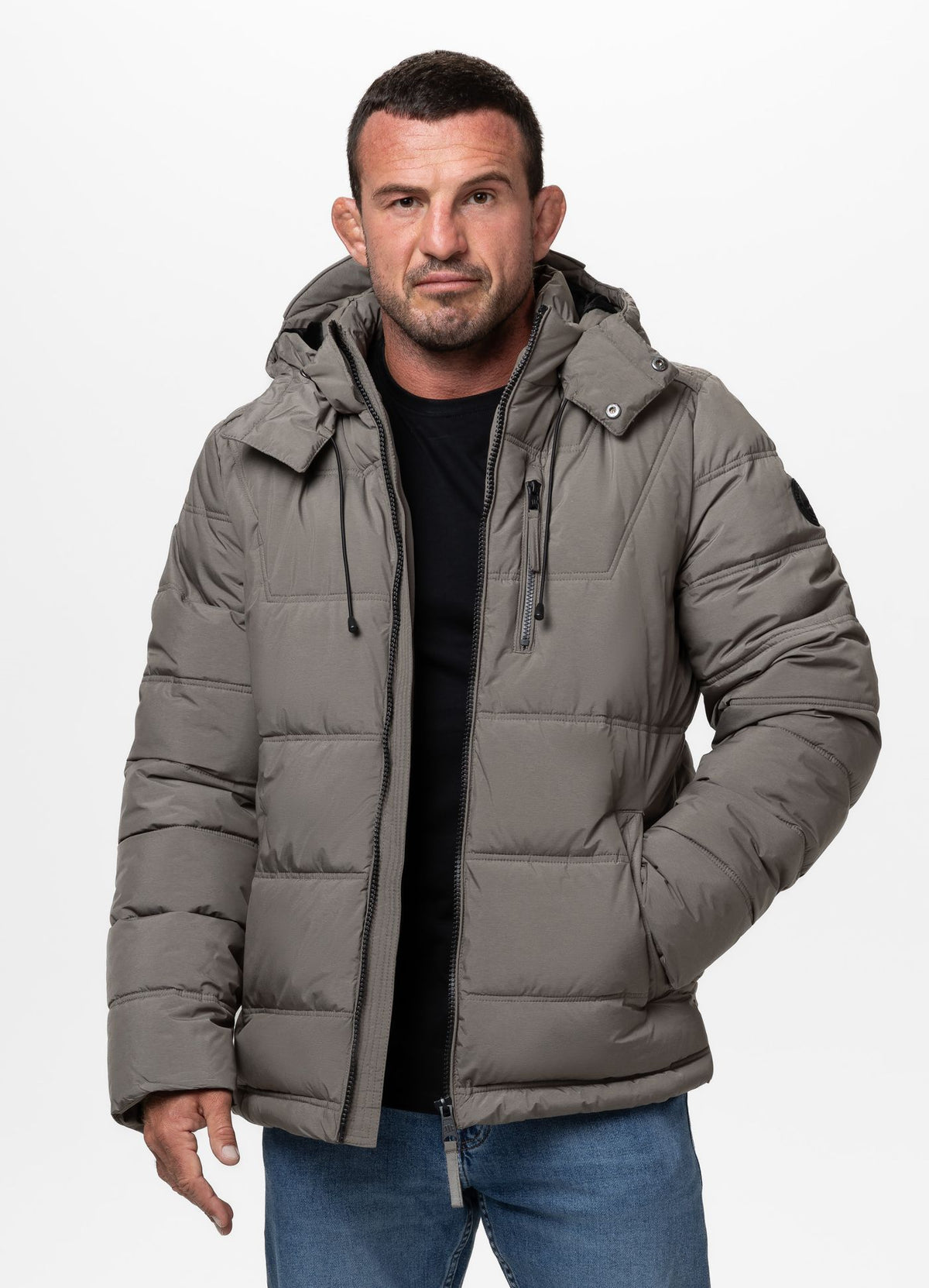Quilted winter jacket with hood PIEDMONT