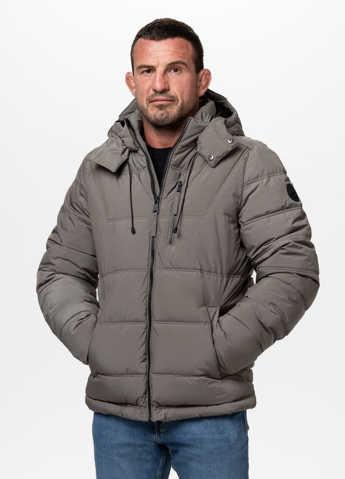 Quilted winter jacket with hood PIEDMONT