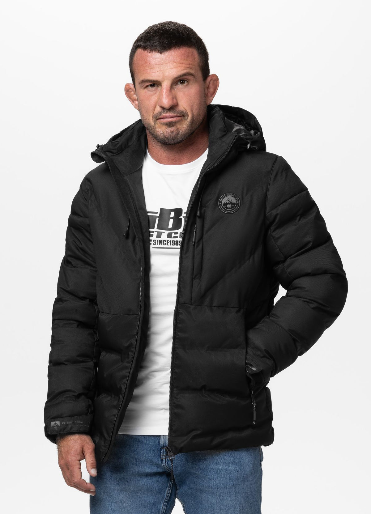 Quilted winter jacket with hood STANFORD