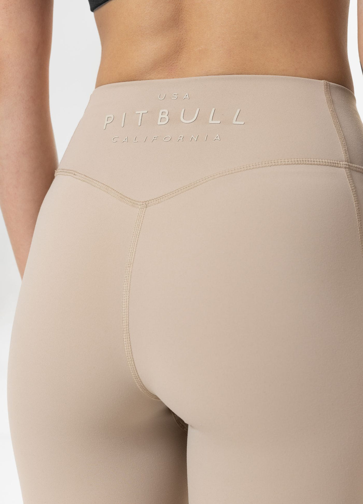 Women's Sports Leggings AVENIDA - Light brown