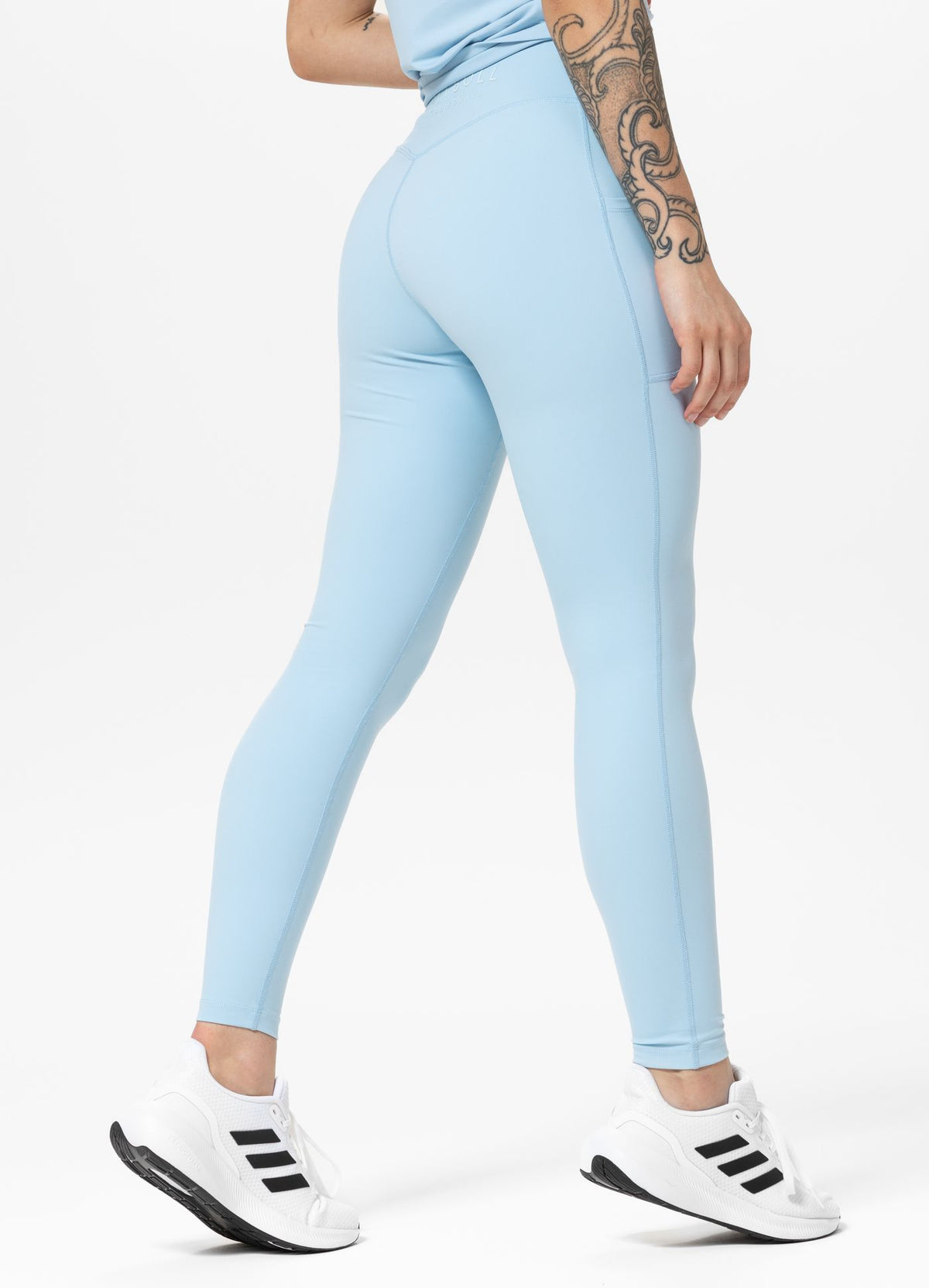 Women's Sports Leggings AVENIDA - Light blue