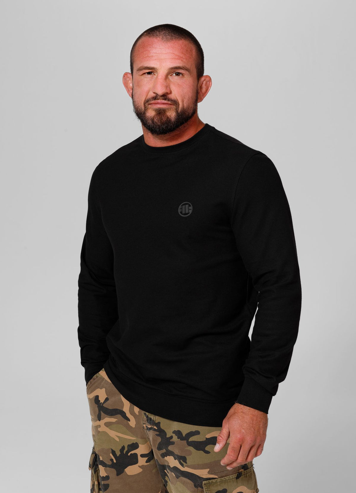 Men's Longsleeve Pique Rockey - Black