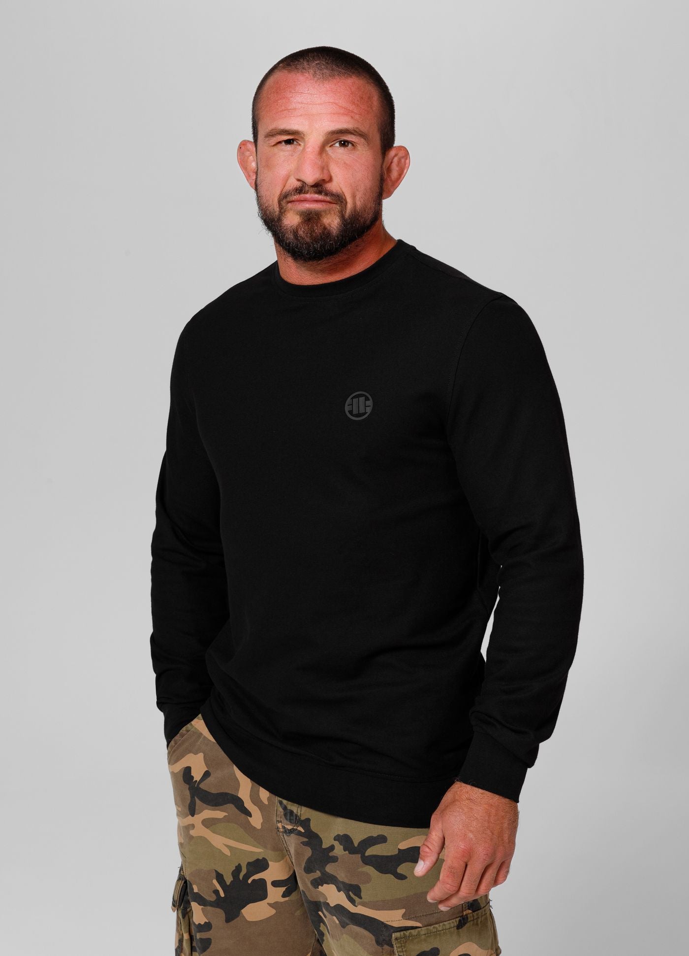 Men's Longsleeve Pique Rockey - Black