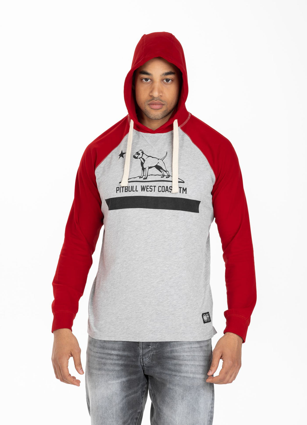 Hooded longsleeve Garment Washed Raglan California