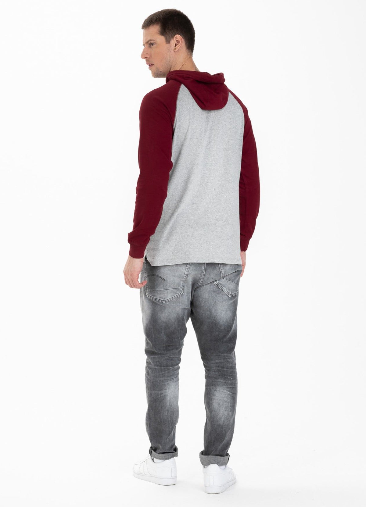Hooded longsleeve Garment Washed Raglan California