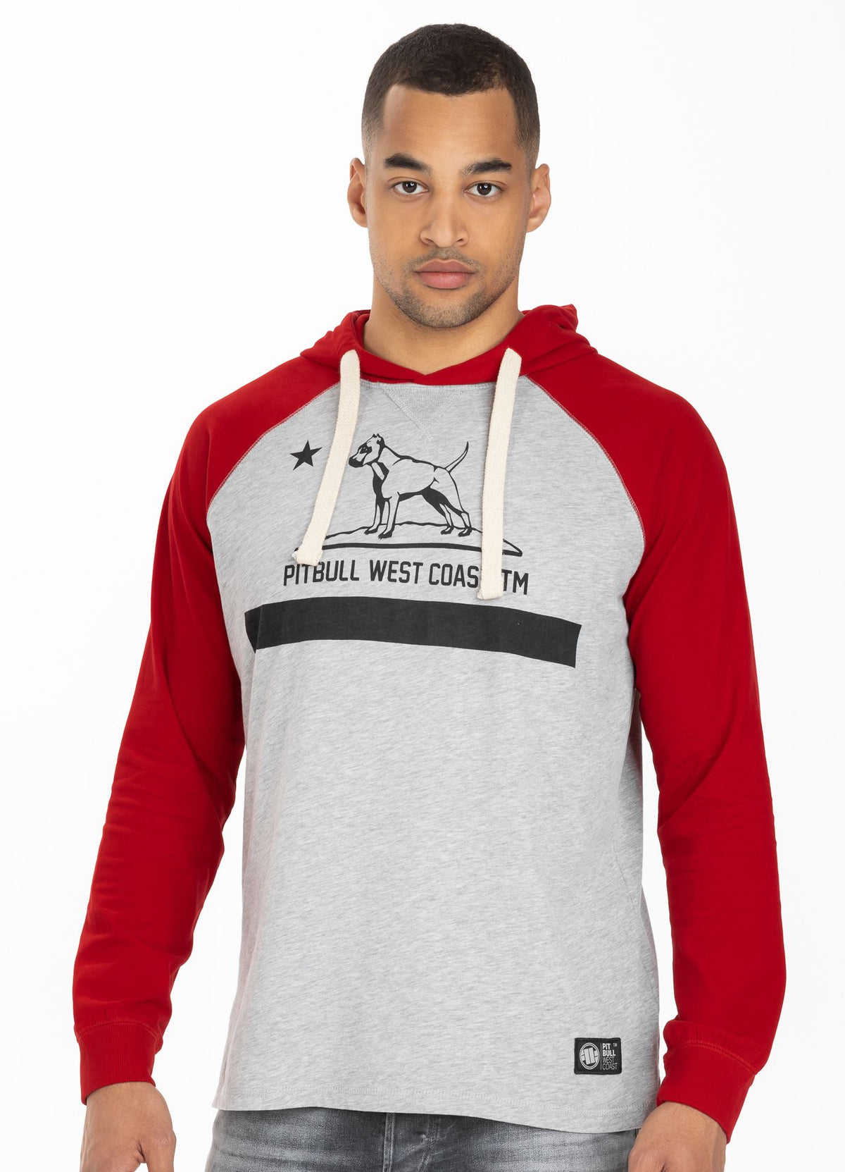 Hooded longsleeve Garment Washed Raglan California