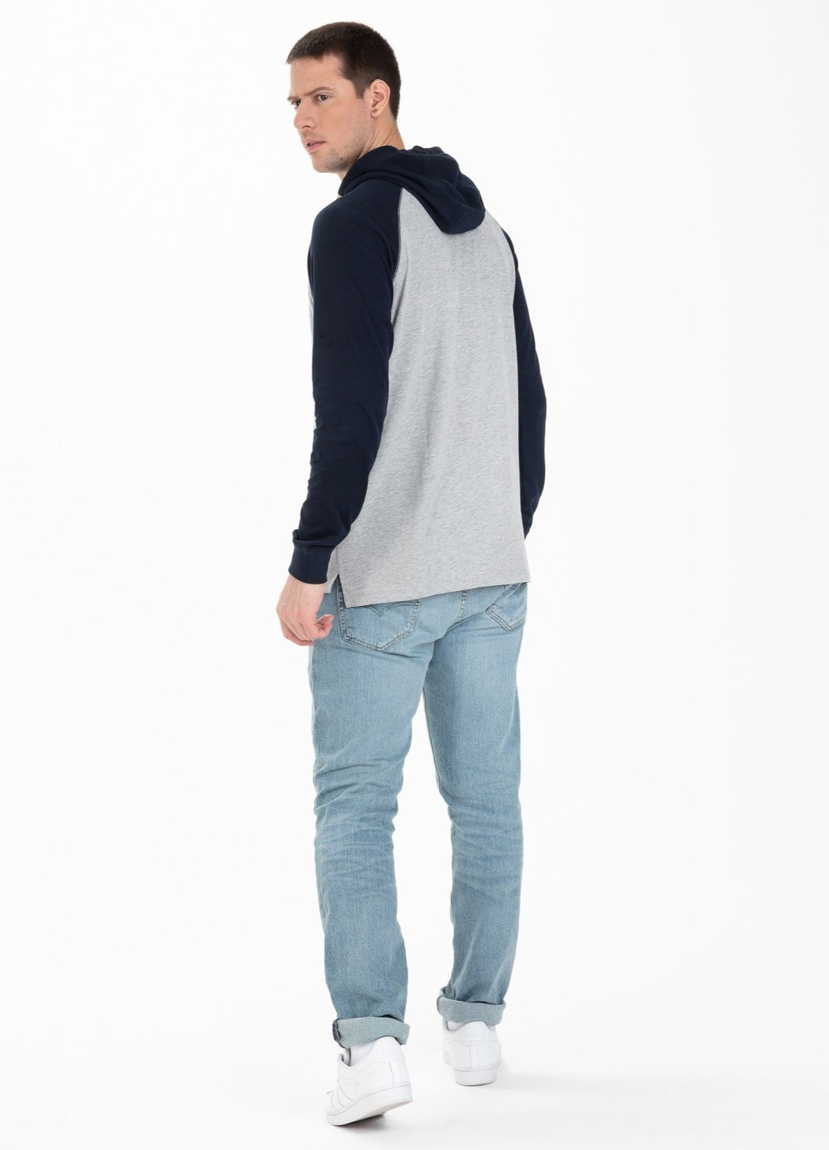 Hooded longsleeve Garment Washed Raglan Small Logo