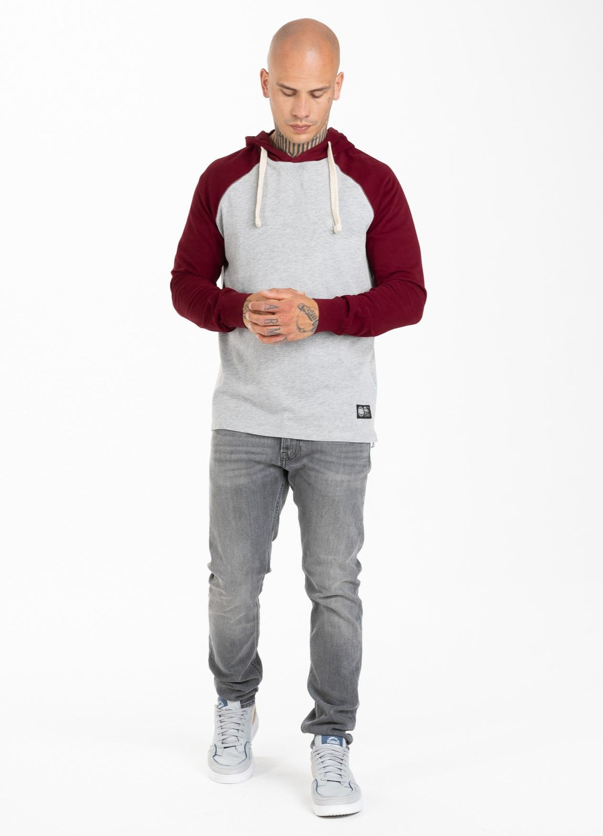 Hooded longsleeve Garment Washed Raglan Small Logo