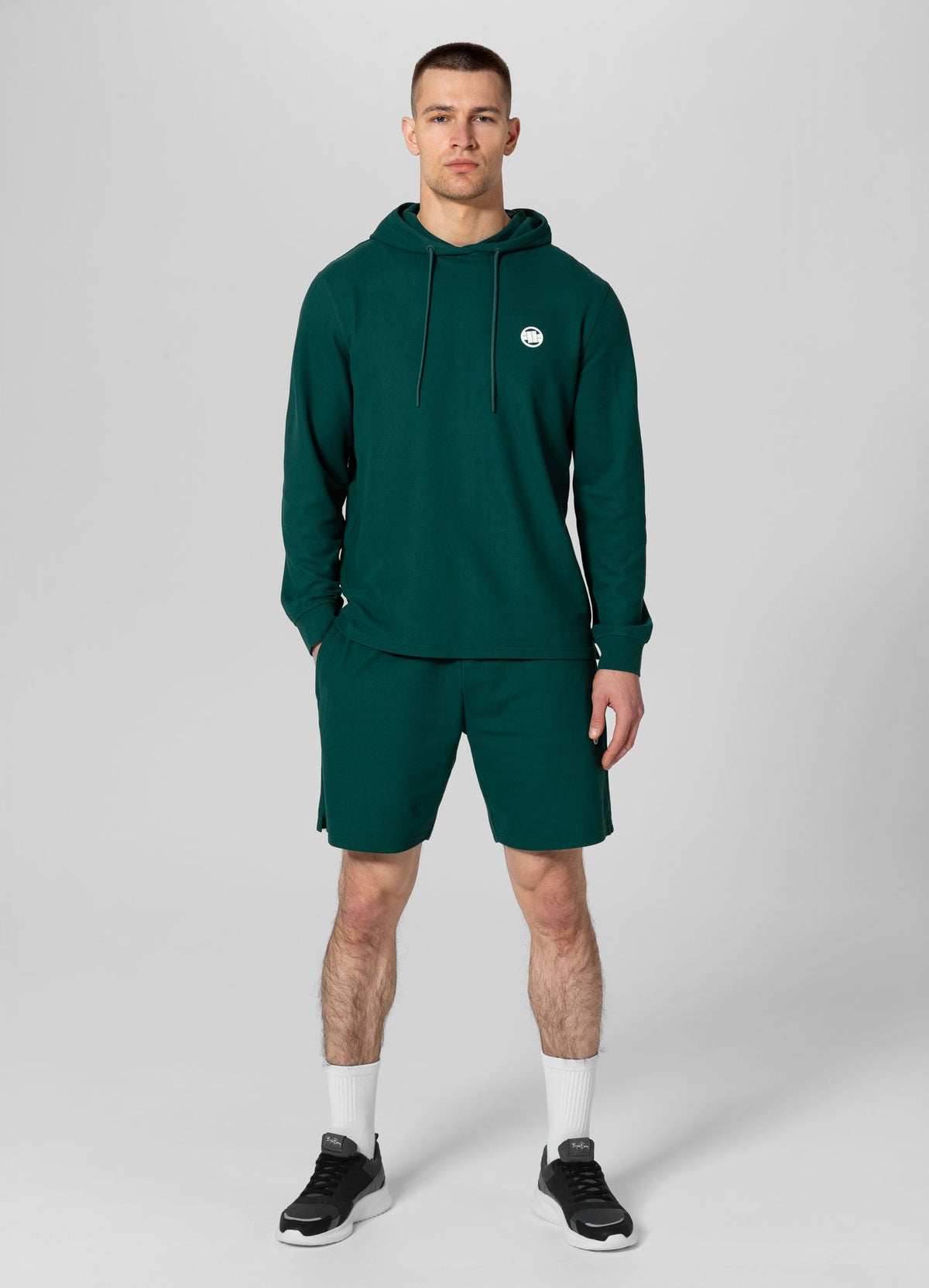 Men&#39;s Hoodie Pique Rockey - Dark green