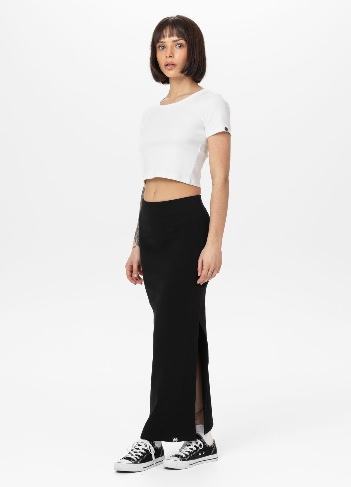 Women's Maxi skirt Rib - Black