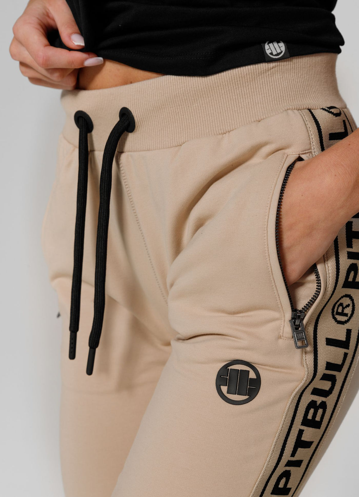 Women&#39;s sweatpants French Terry Judith - Sand
