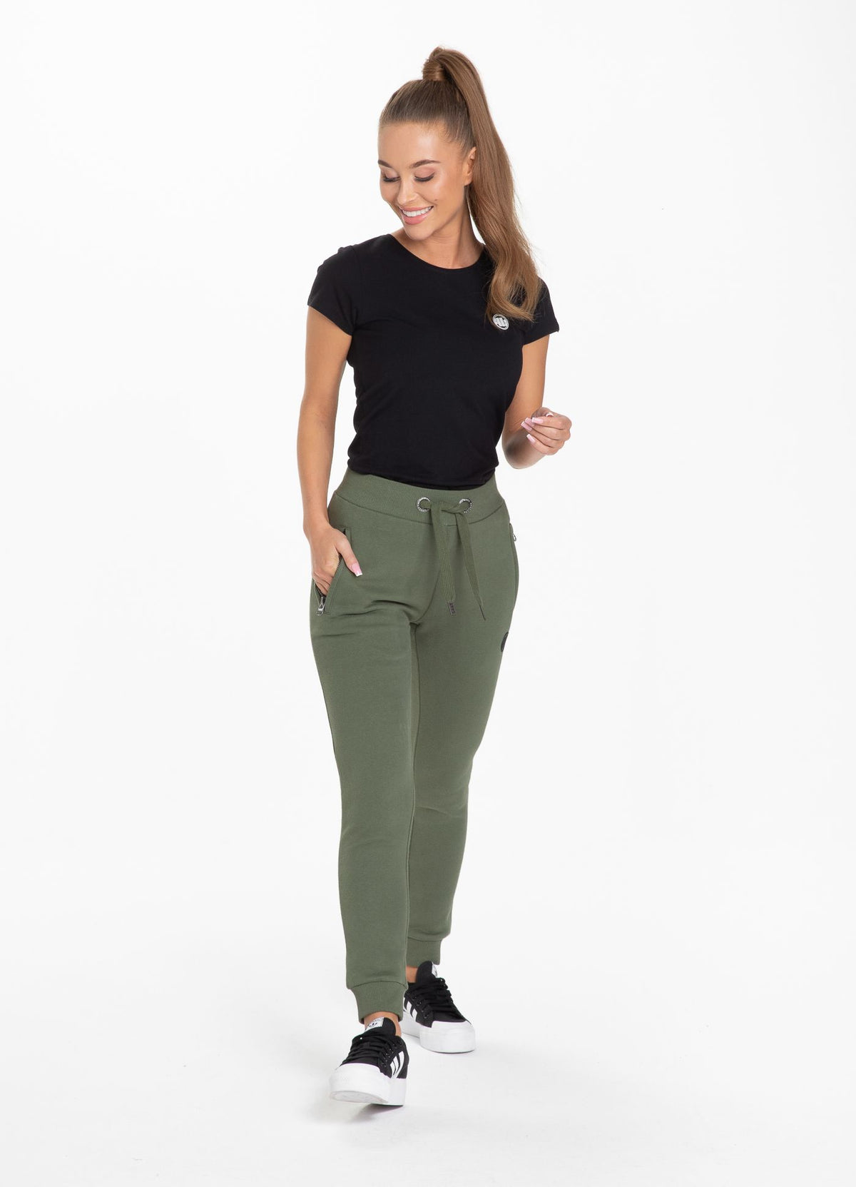 Women&#39;s Jogging Pants Small Logo 21