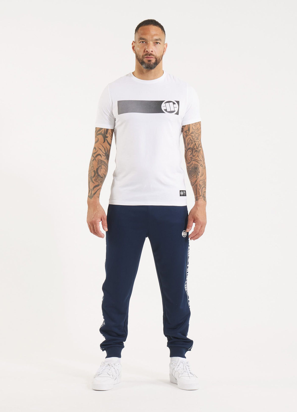 Men&#39;s Sweatpants Oldschool Tape Logo - Navy