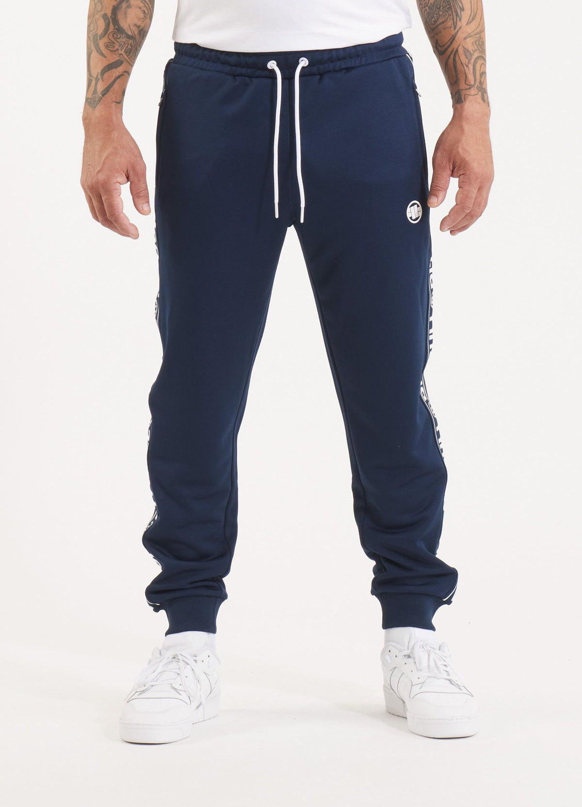 Men&#39;s Sweatpants Oldschool Tape Logo - Navy