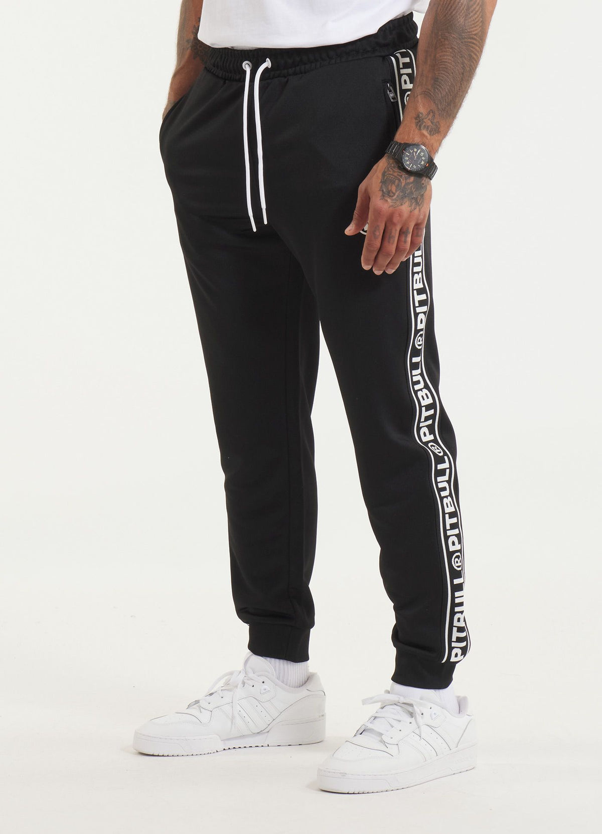 Men&#39;s Sweatpants Oldschool Tape Logo - Black